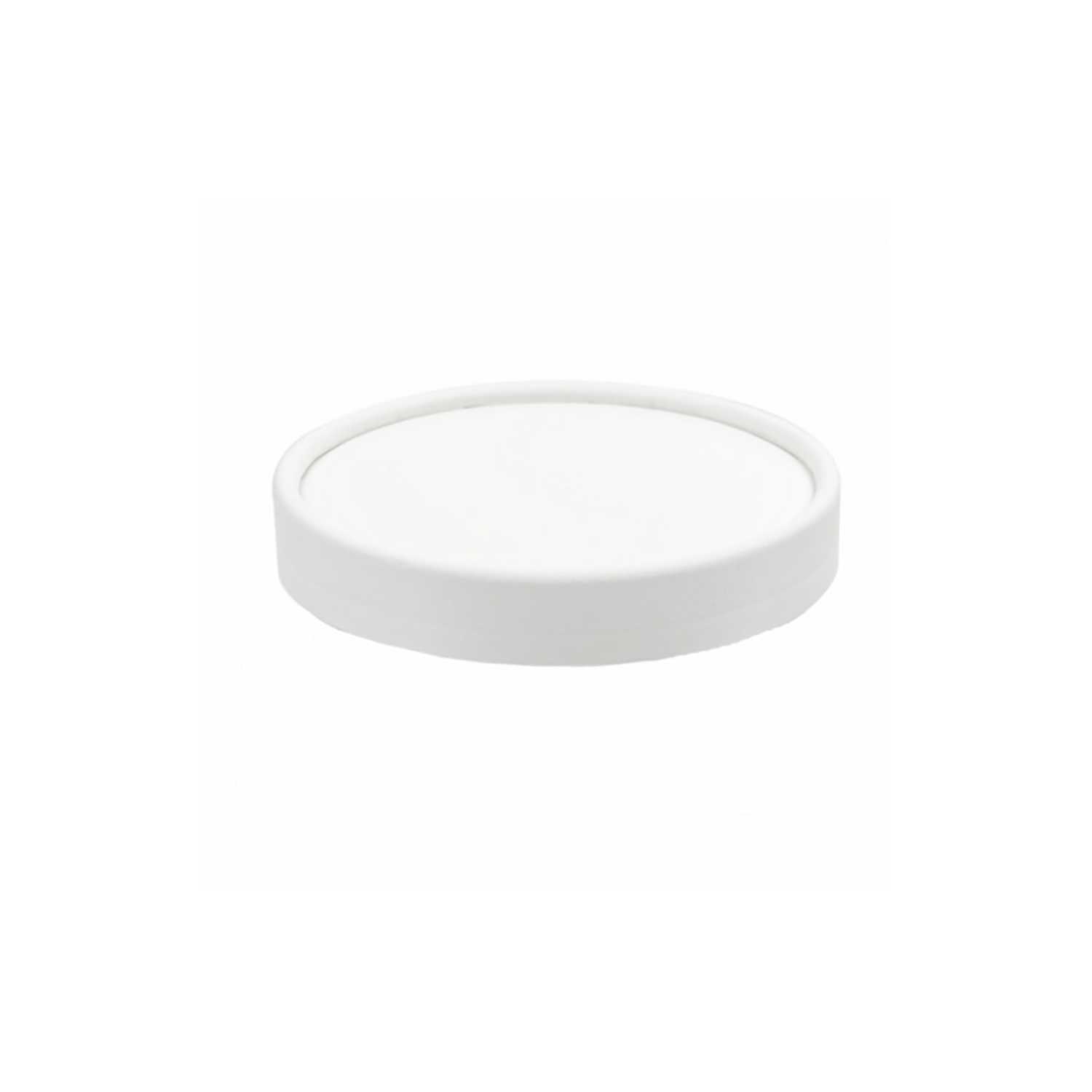 Couvercle plat en carton blanc pour pots à glace 150 ml (carton de 1000) - ProSaveurs