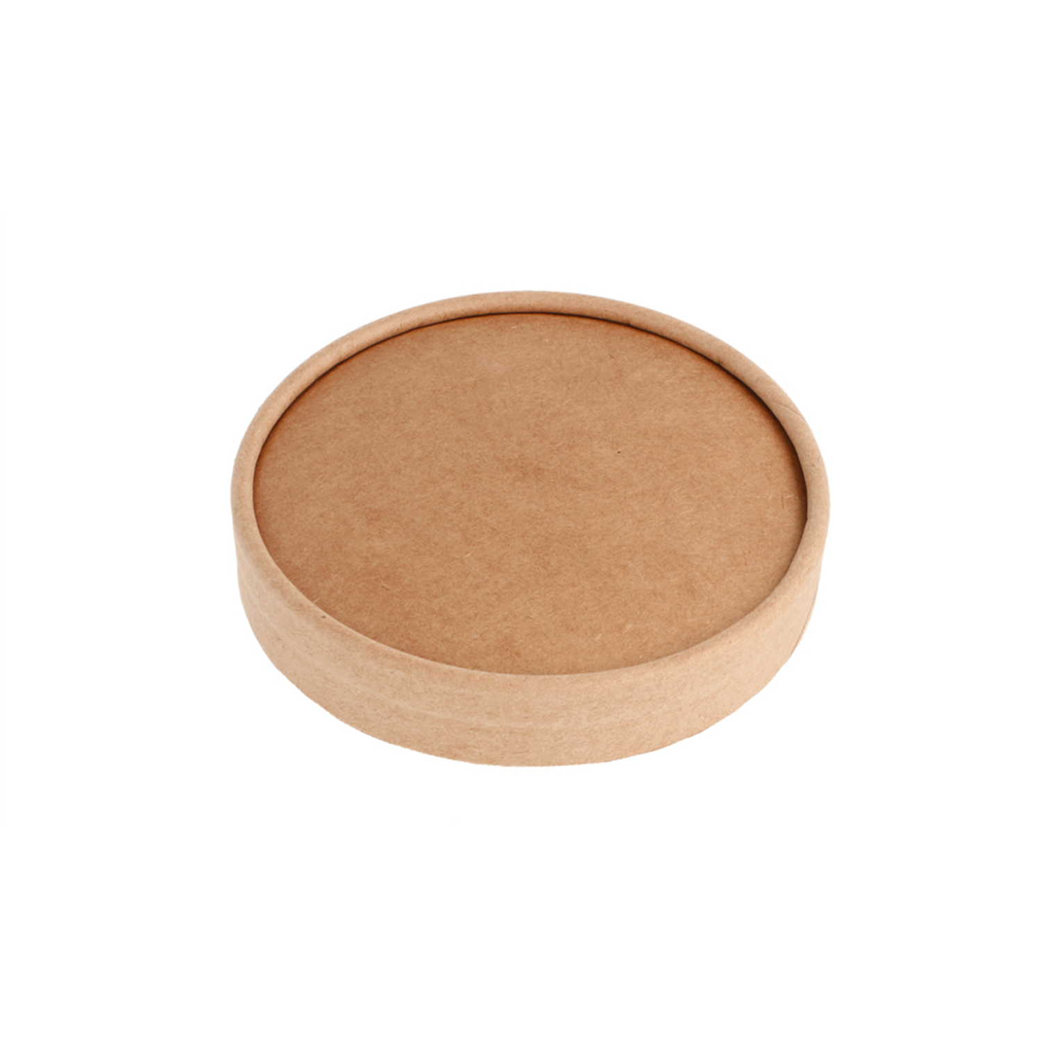 Couvercle plat en carton kraft pour pots à glace 180 ml (carton de 1000) - ProSaveurs
