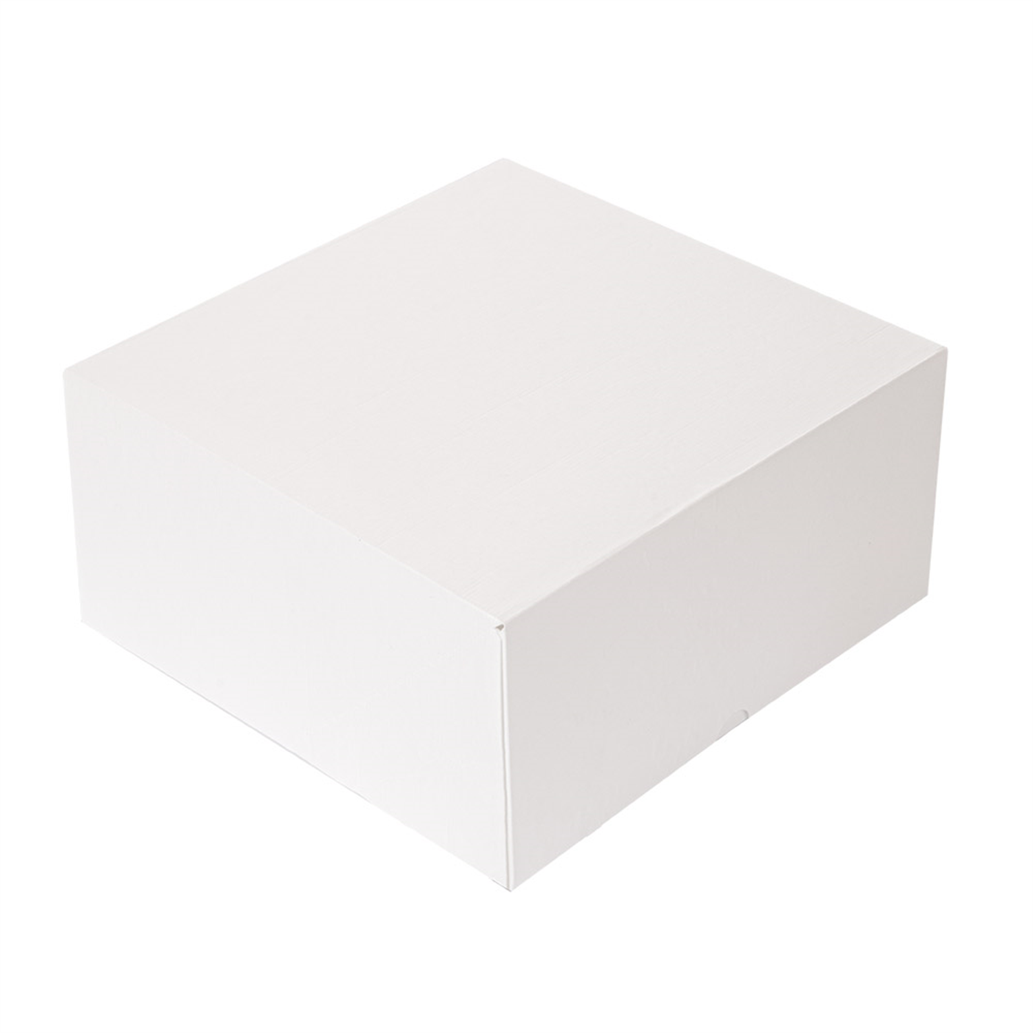 Boîte pâtissière en carton blanc sans fenêtre 24 x 24 x 12 cm par 50