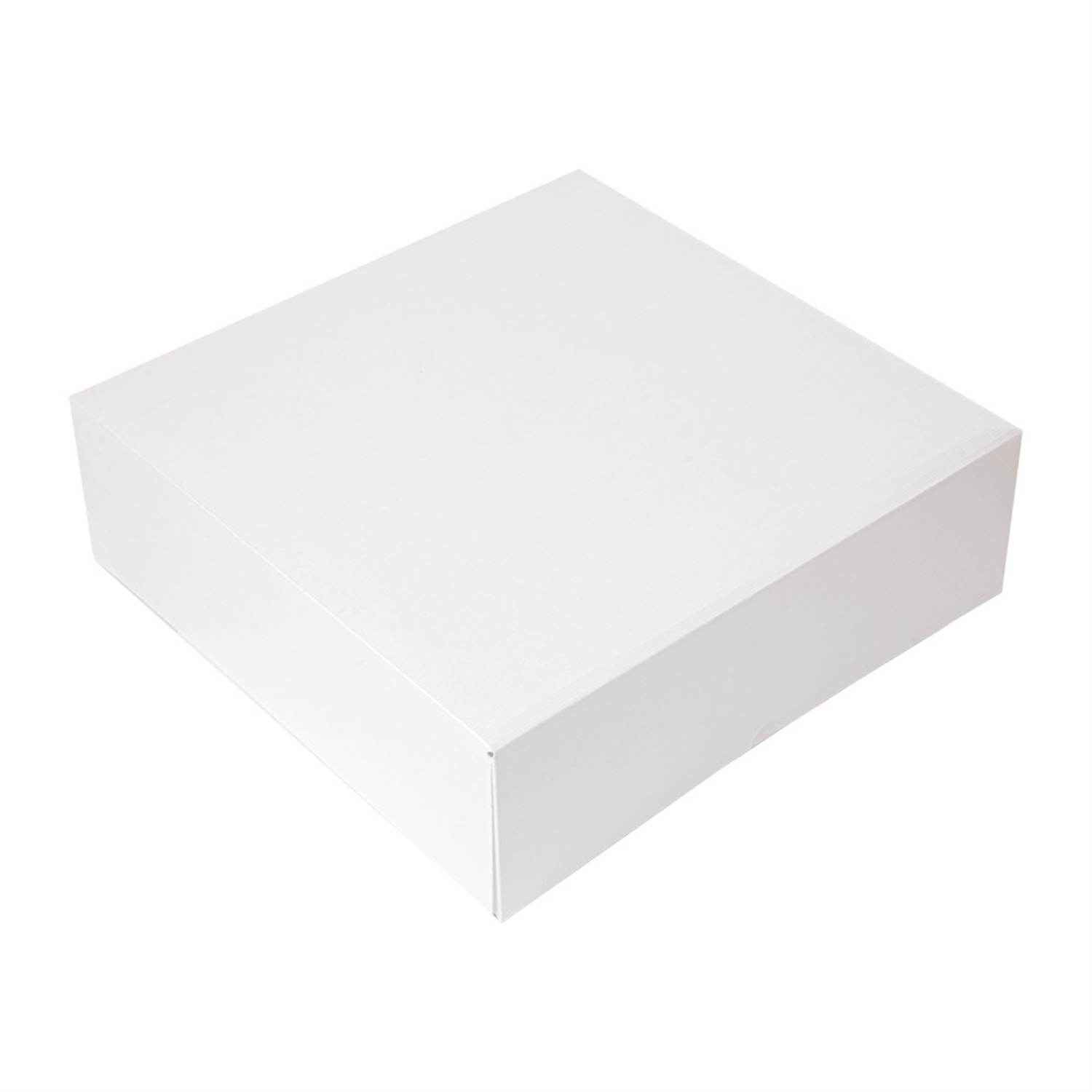 Boîte pâtissière en carton blanc sans fenêtre 32 x 32 x 10 cm par 50