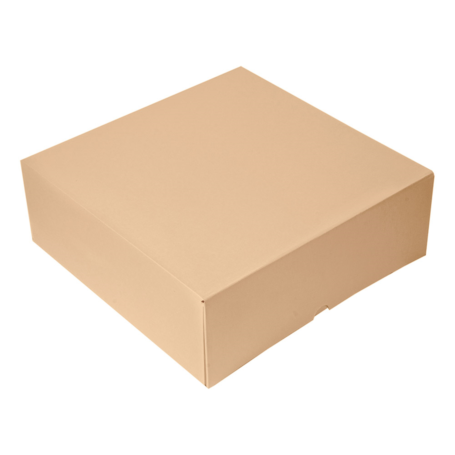 Boîte pâtissière en carton kraft sans fenêtre 28 x 28 x 10 cm par 50