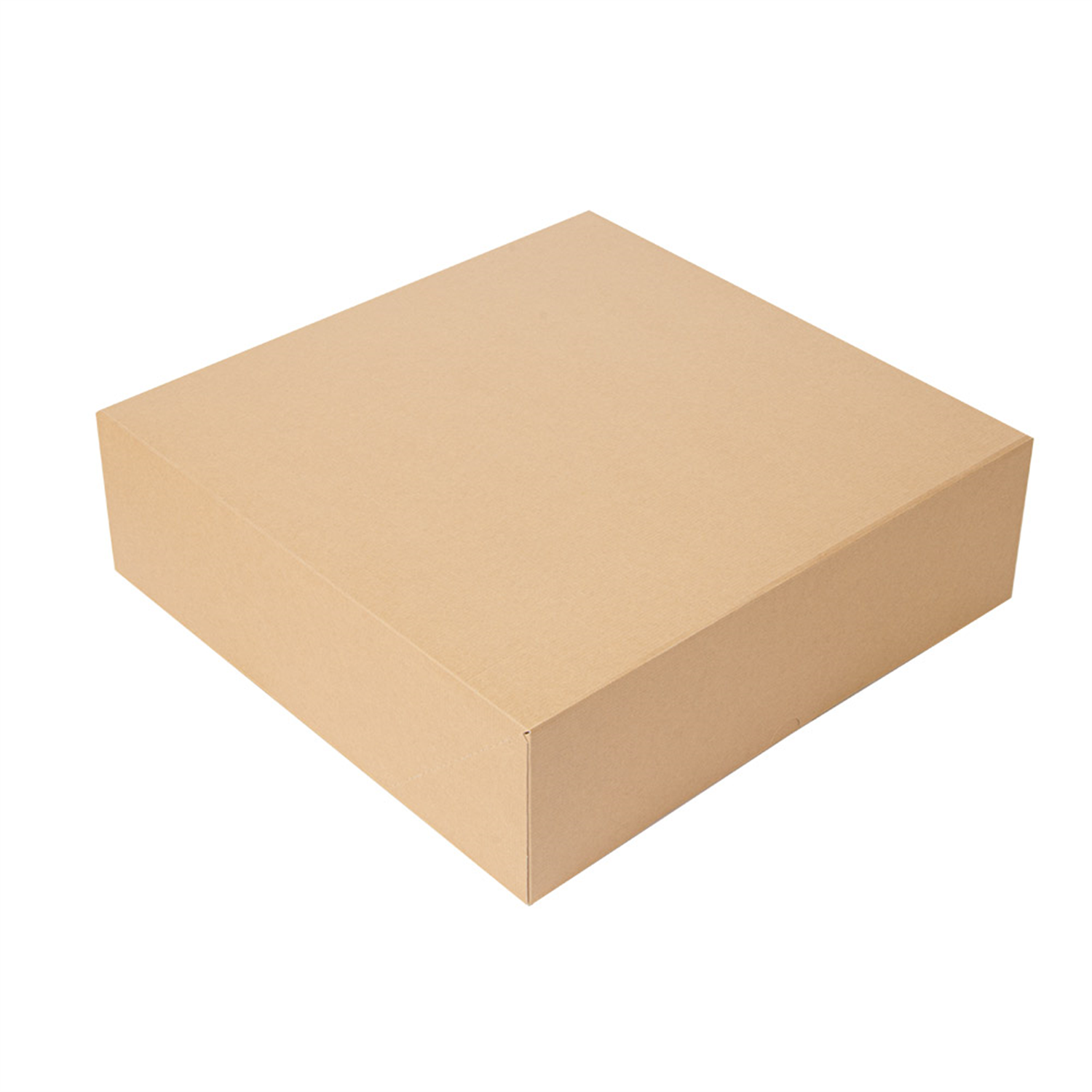 Boîte pâtissière en carton kraft sans fenêtre 32 x 32 x 10 cm par 50