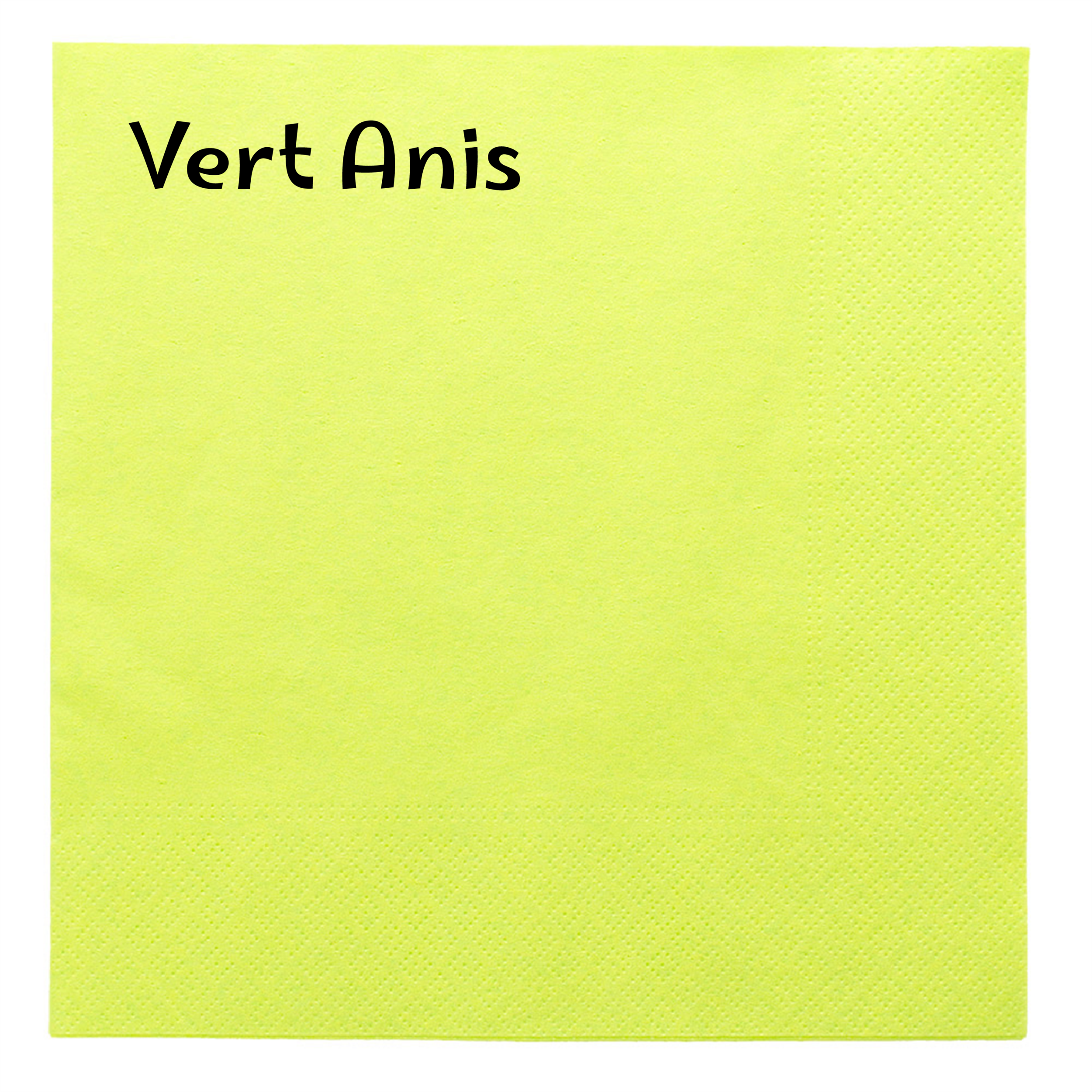 Serviette papier personnalisée 2 plis - Vert Anis - ProSaveurs