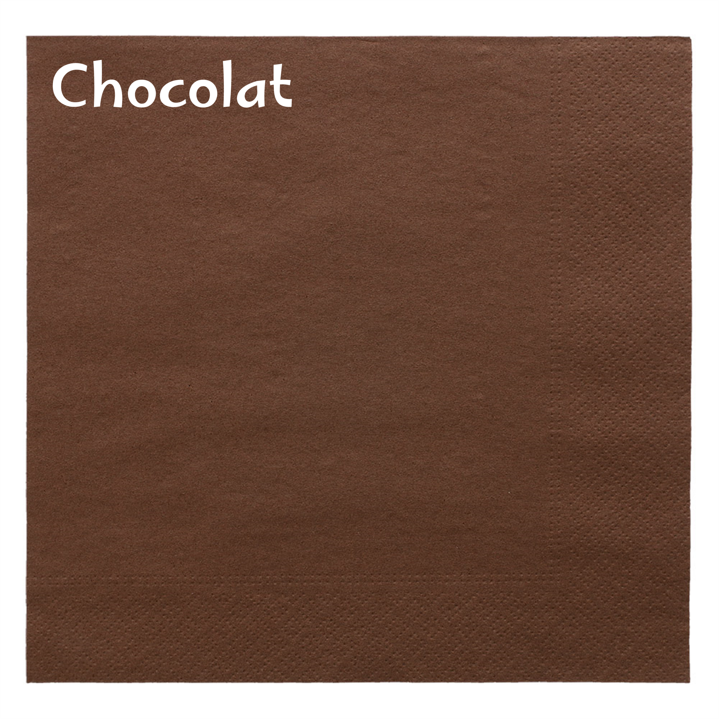 Serviette papier personnalisée 2 plis - Chocolat - ProSaveurs