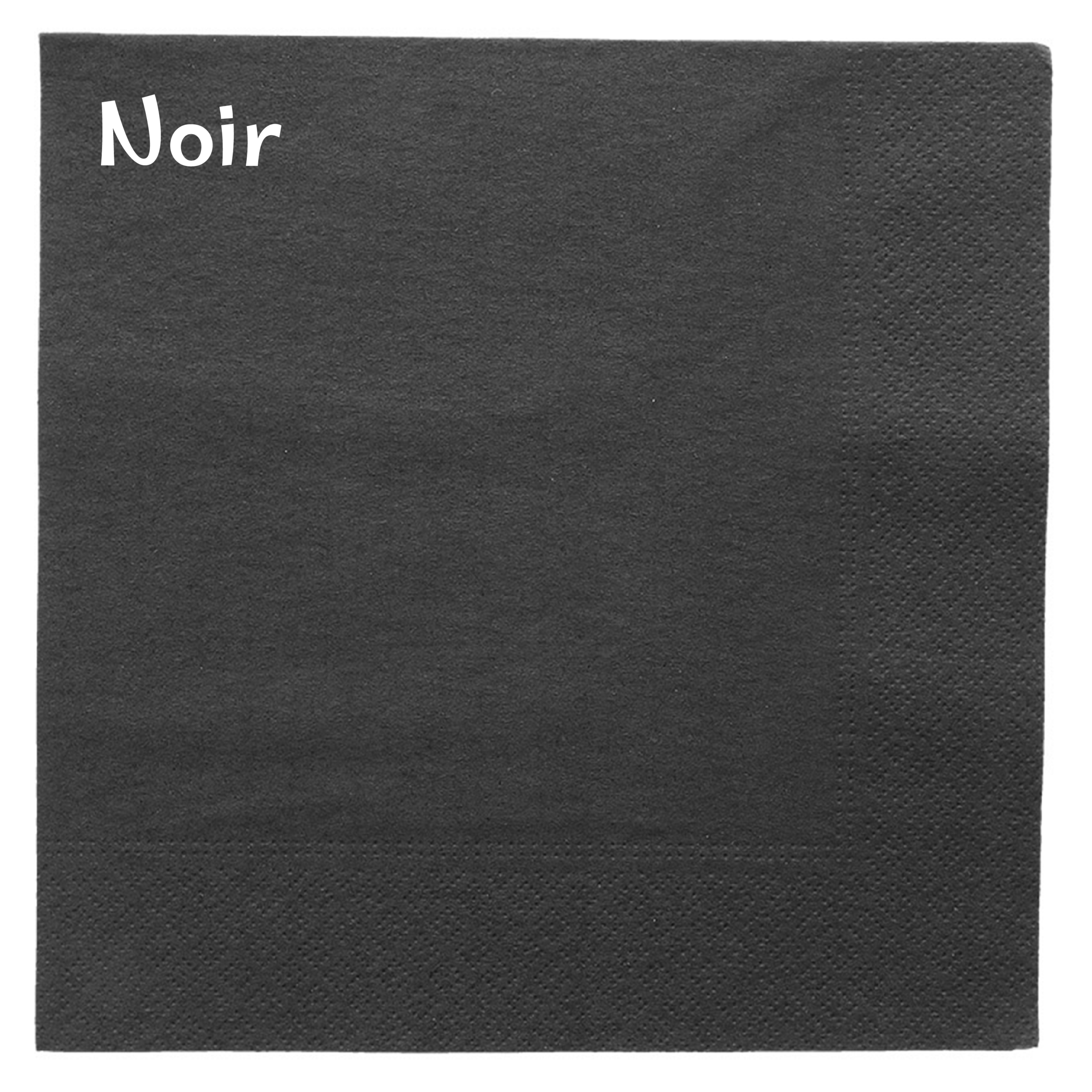 Serviette papier personnalisée noire 2 plis 39x39 cm