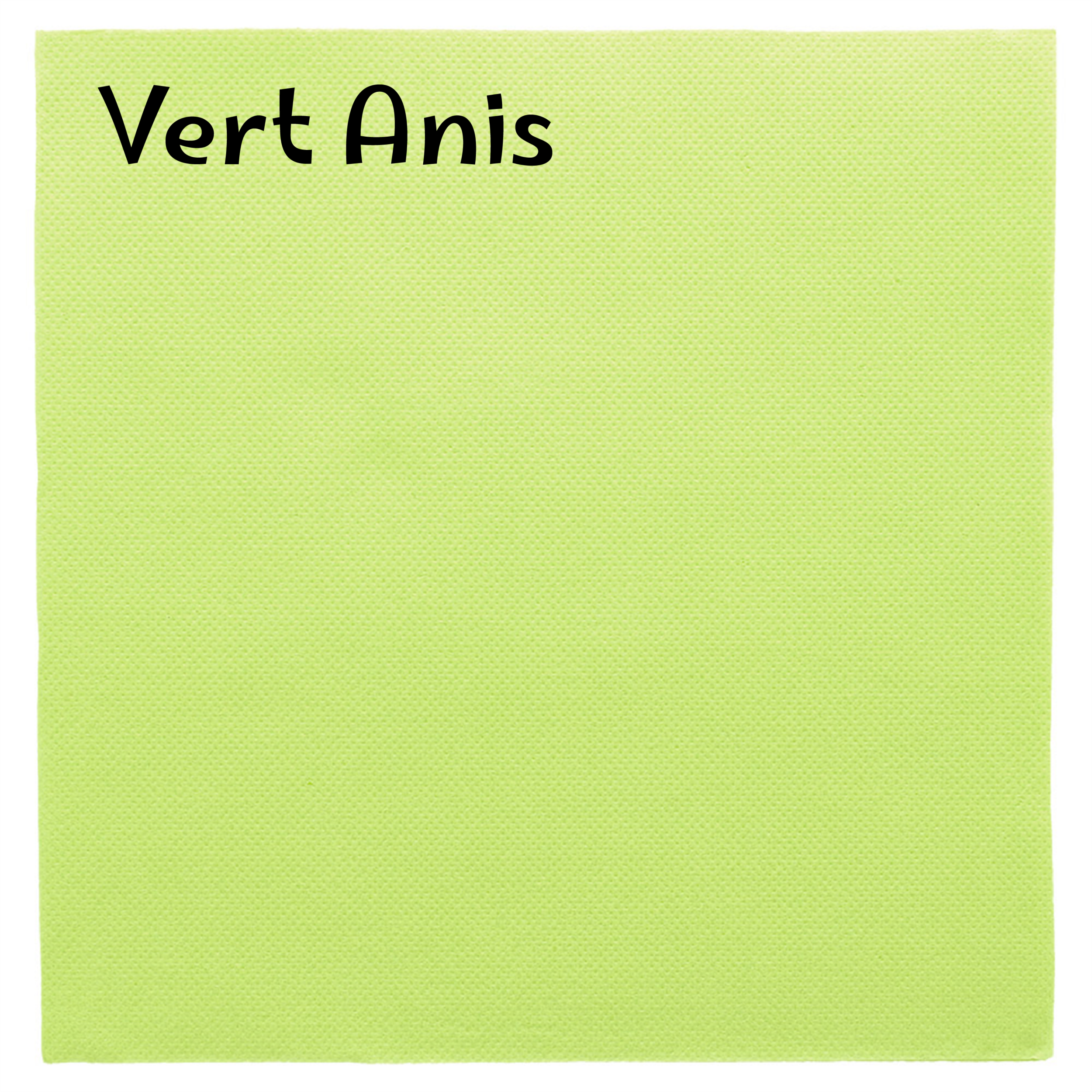 Serviette papier personnalisée Vert Anis Double Point - ProSaveurs