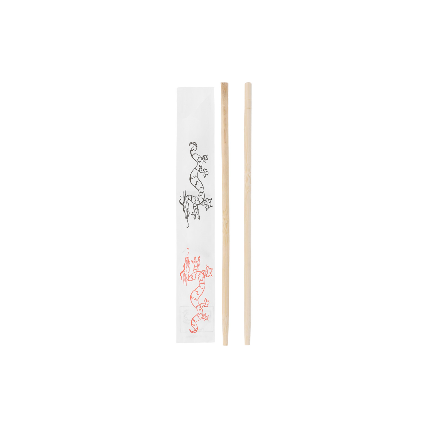 Baguette Chinoise 21 cm en sachet ouvert blanc par 1000 - ProSaveurs - De face - Sorties