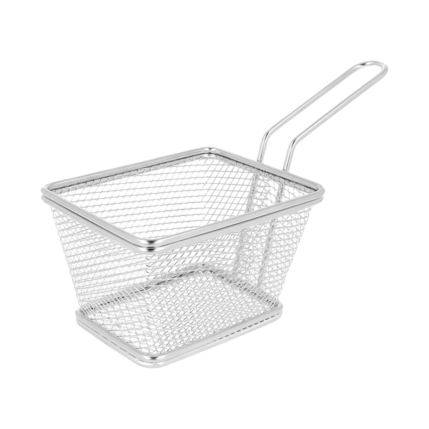 Mini panier en inox chromé 13x10x8 cm par 6 - ProSaveurs