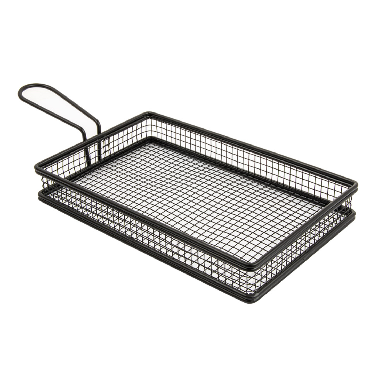 Panier en inox noir 24x15x4 cm par 6 - ProSaveurs