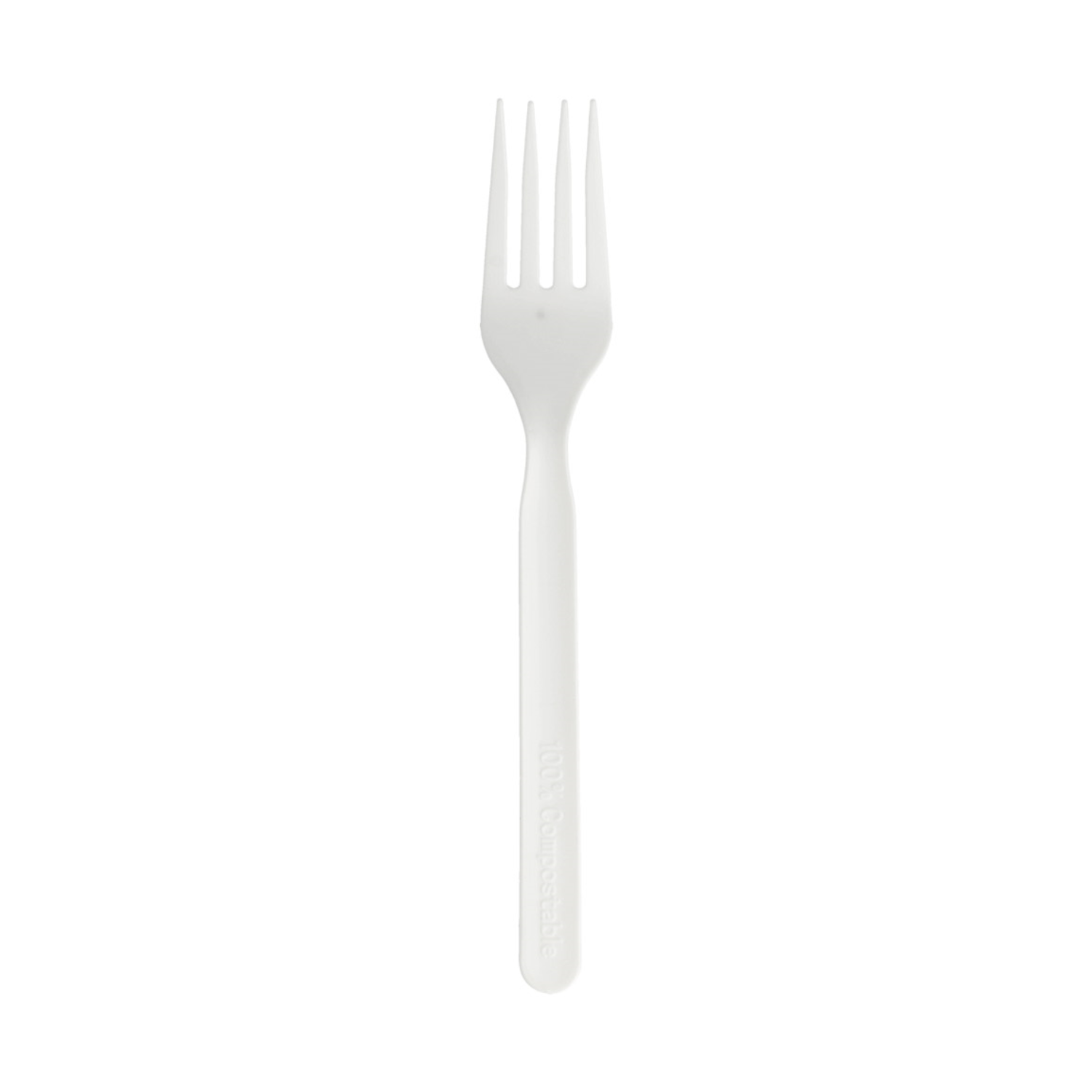 Fourchette blanche en PLA 17 cm par 1000 - ProSaveurs