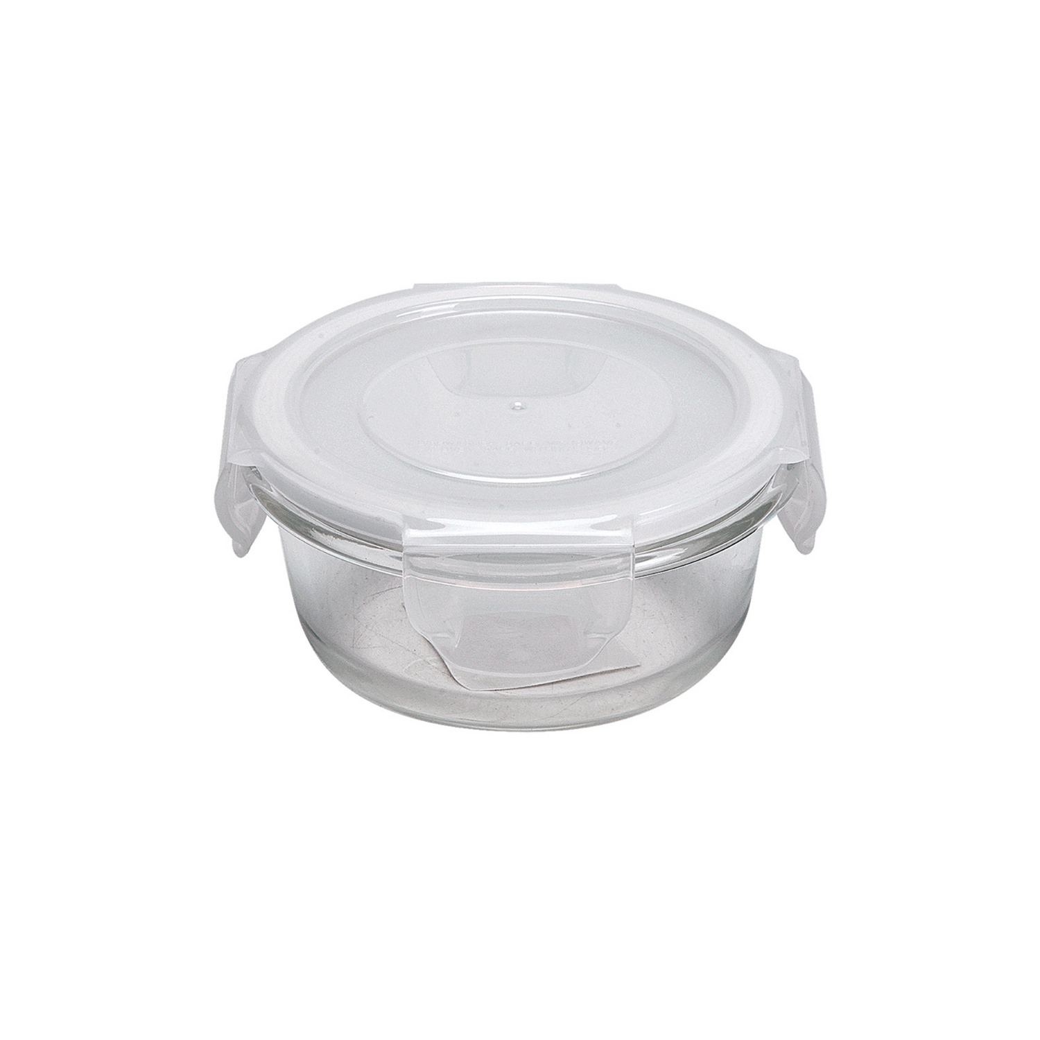Plat en verre avec couvercle rond 210 ml par 6