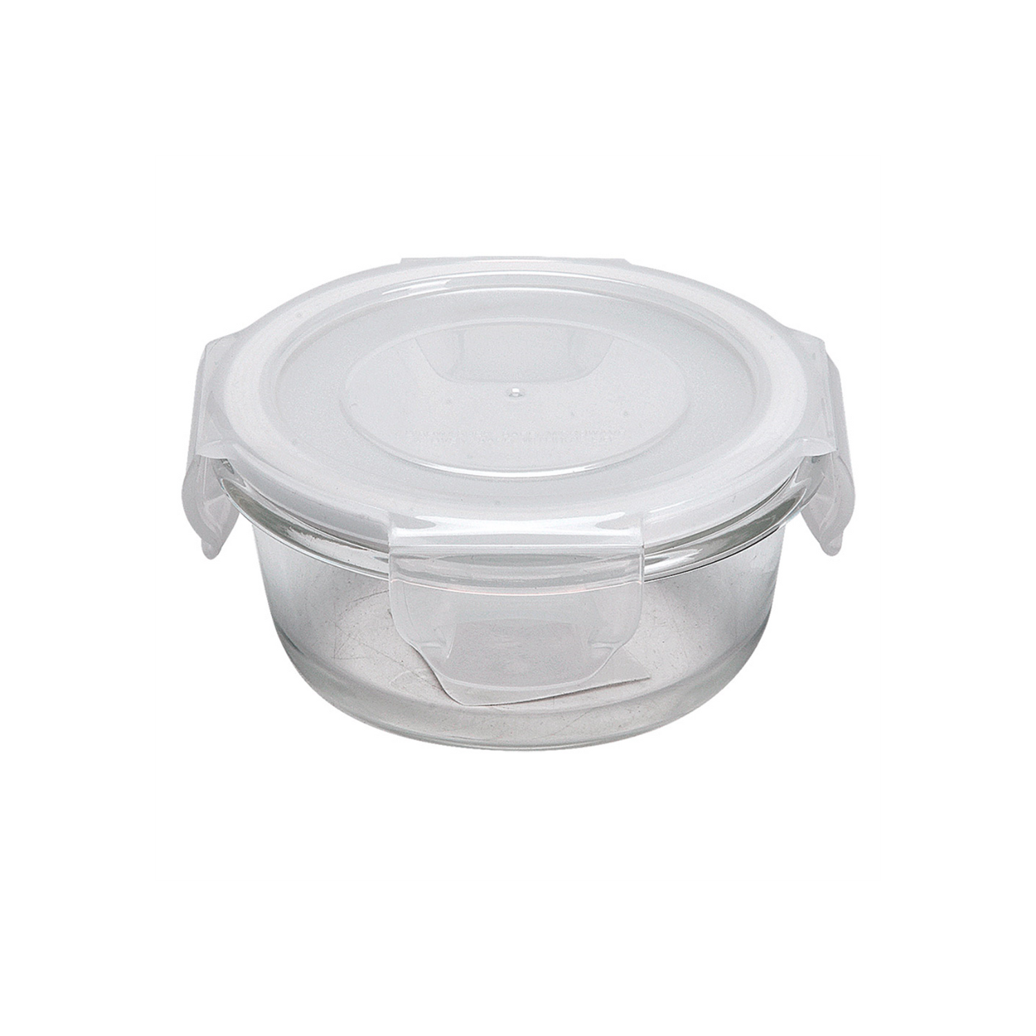 Plat en verre avec couvercle rond 400 ml par 6