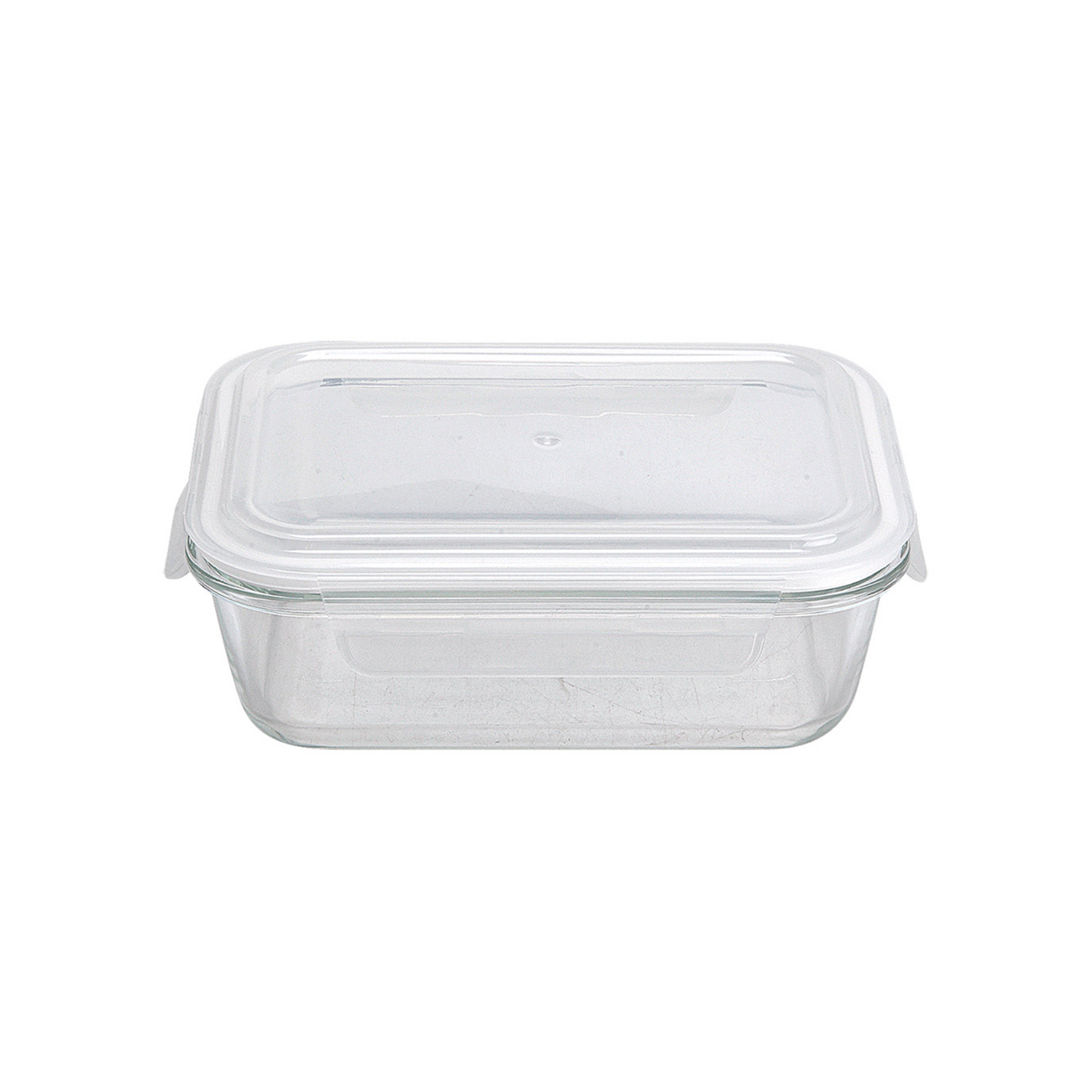 Plat en verre avec couvercle rectangulaire 640 ml par 6