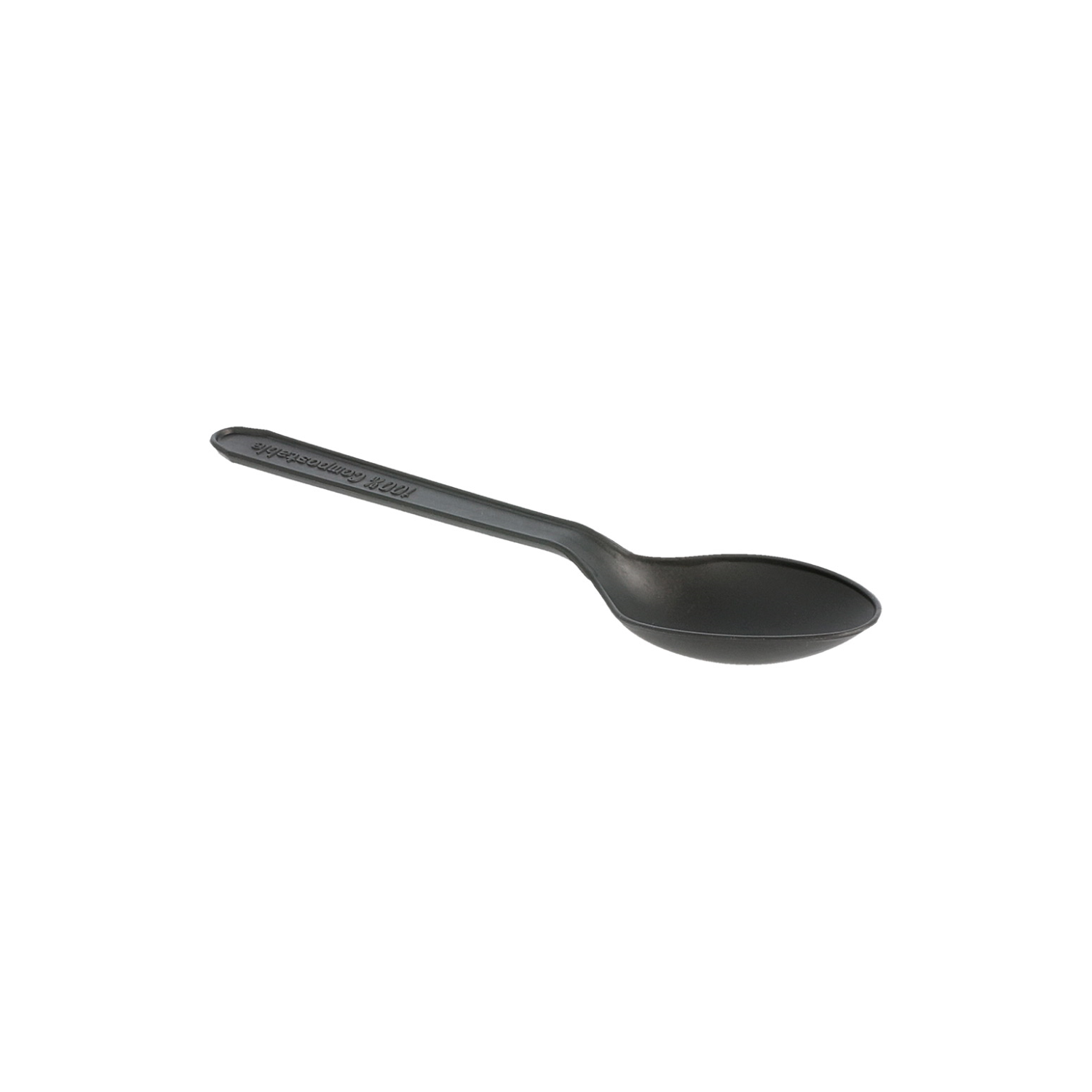 Cuillère à café noire en CPLA 13 cm par 2000