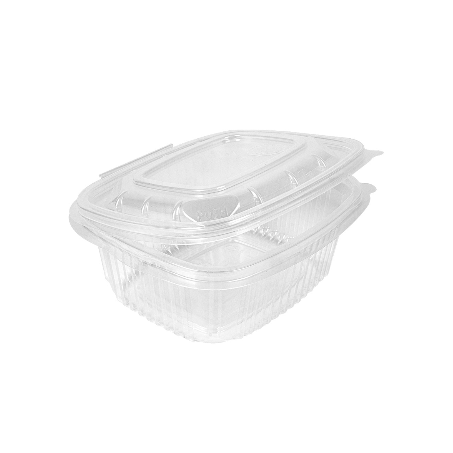 Barquette 500 ml en PP avec couvercle charnière par 300