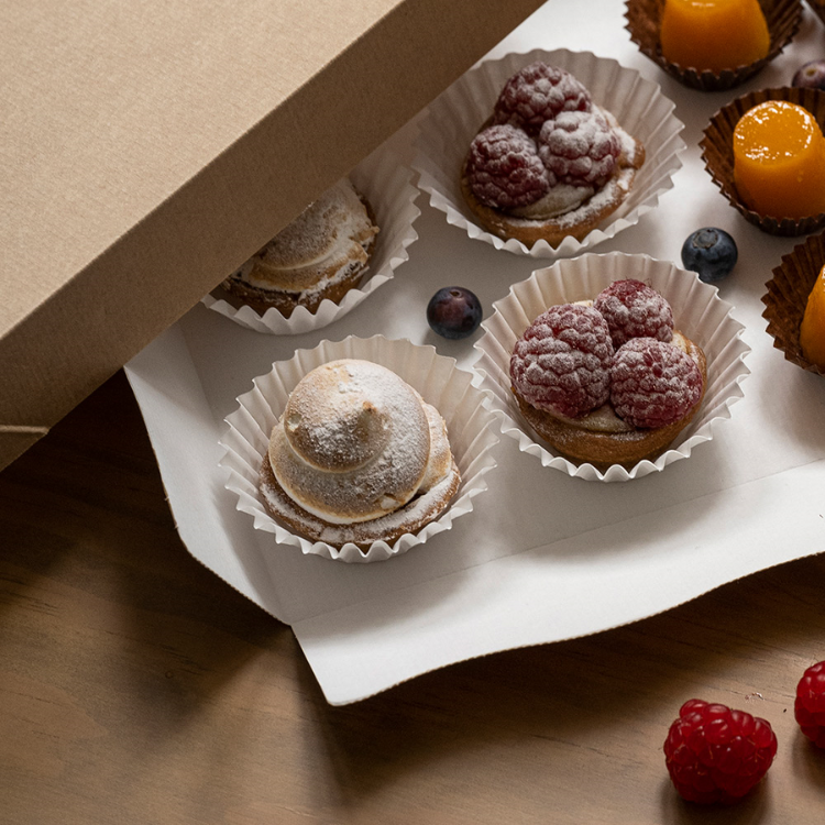 Mini caissette cupcake blanche - ProSaveurs