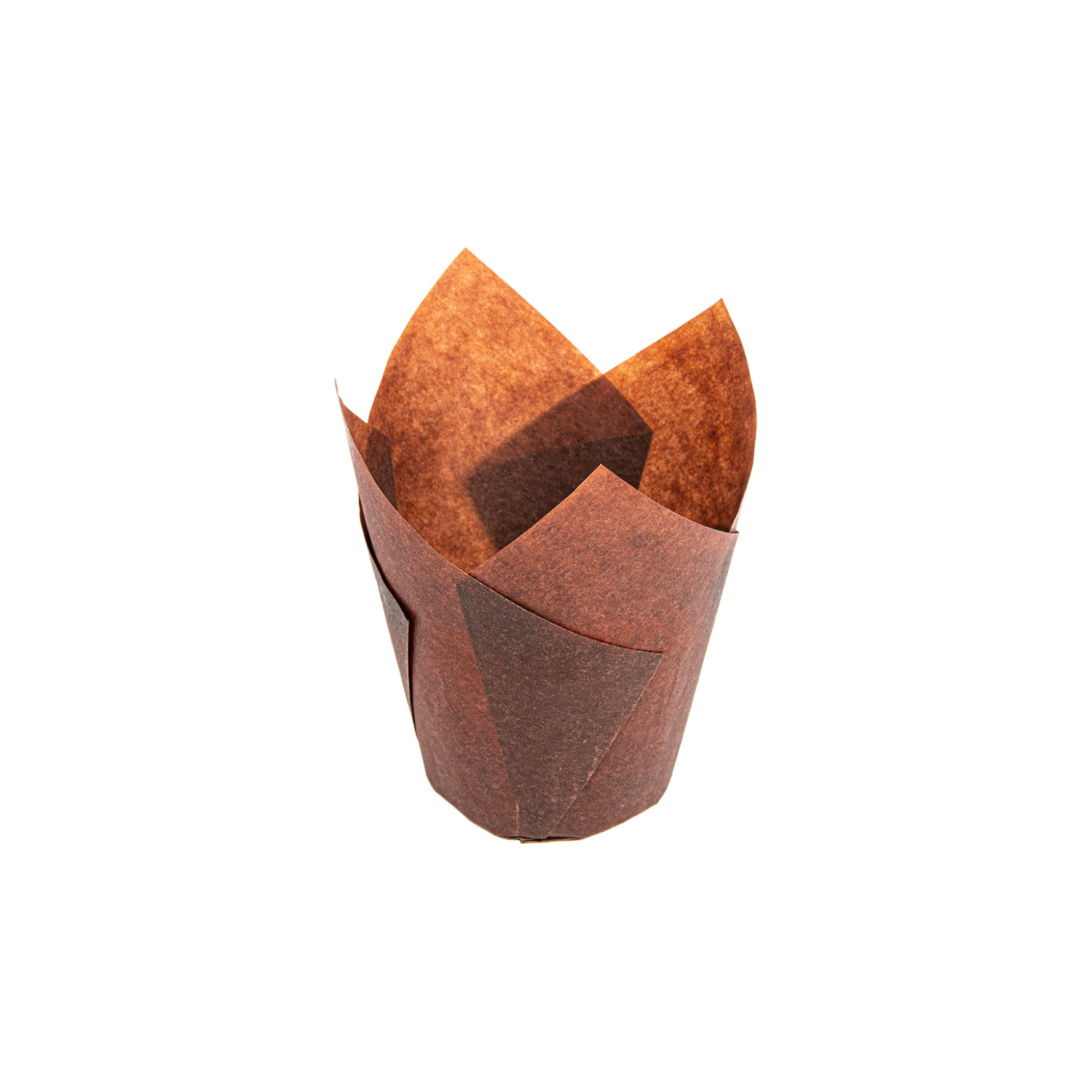 Caissette muffin Tulipe en papier marron S par 1000