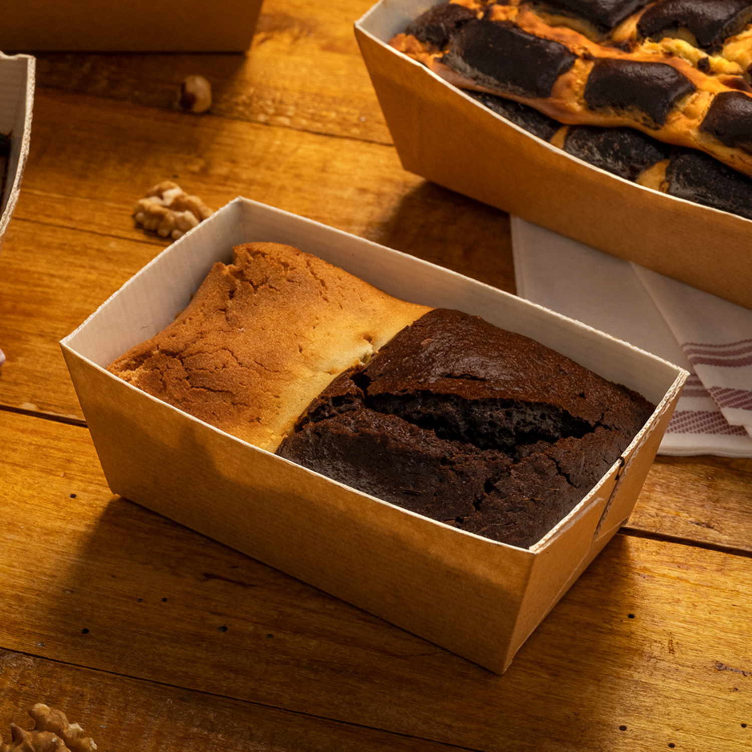 Moule à cake en carton kraft 12x7x5 cm par 300 - ProSaveurs