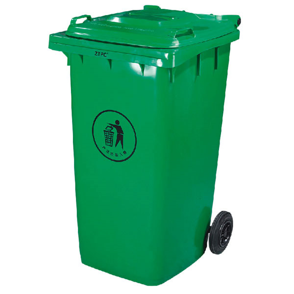 Poubelle conteneur 240 litres verte avec 2 roues