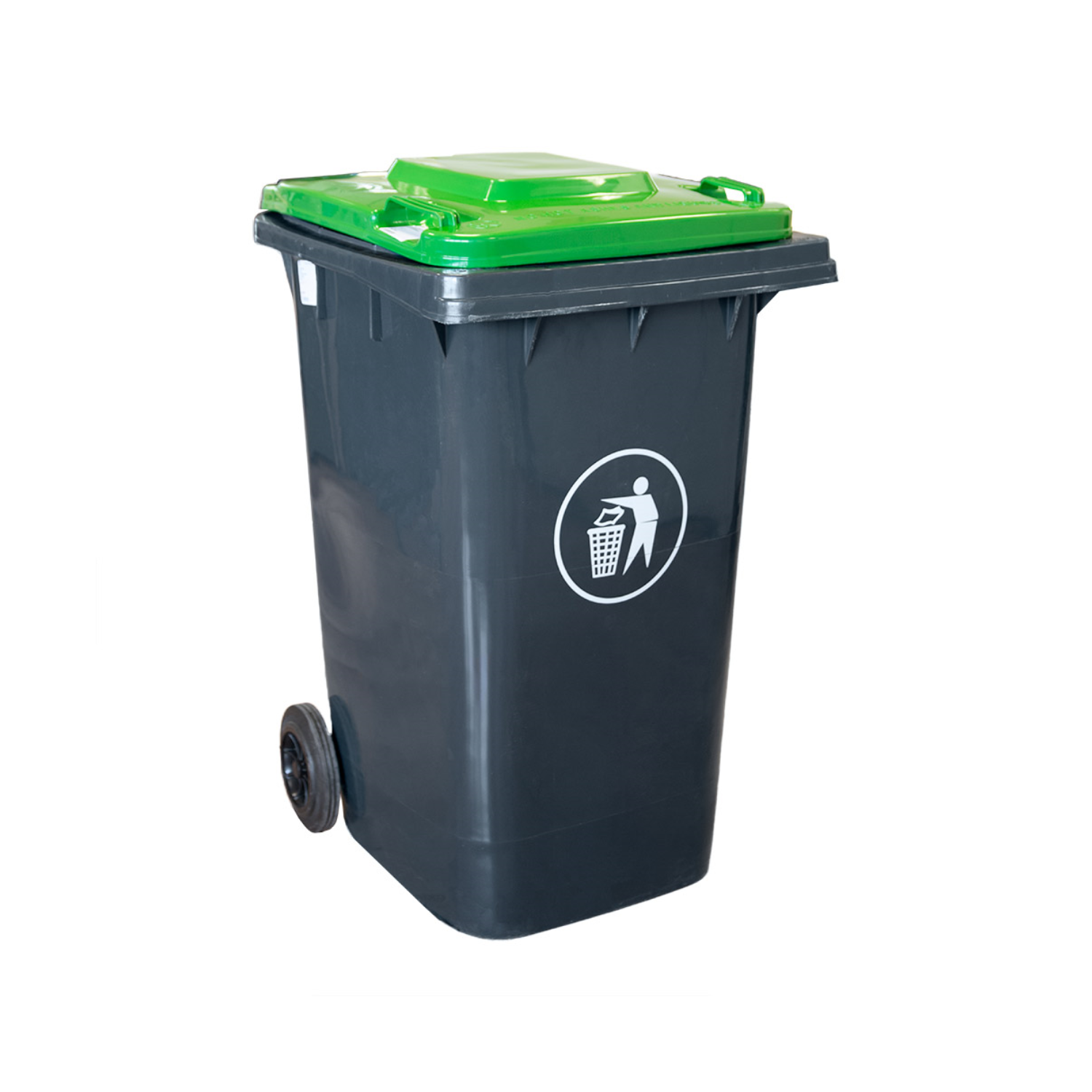 Couvercle vert pour poubelle conteneur gris - ProSaveurs