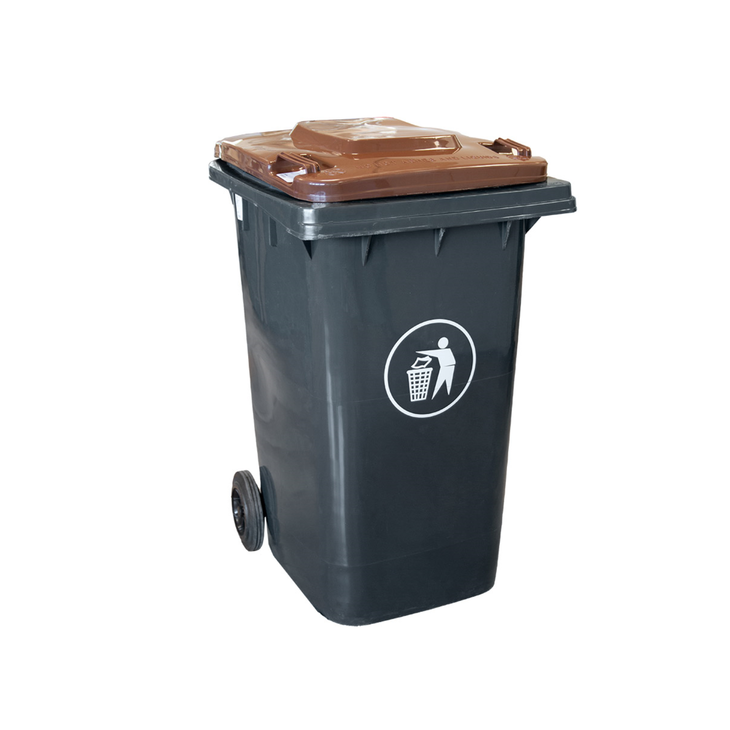 Couvercle marron pour poubelle conteneur gris - ProSaveurs