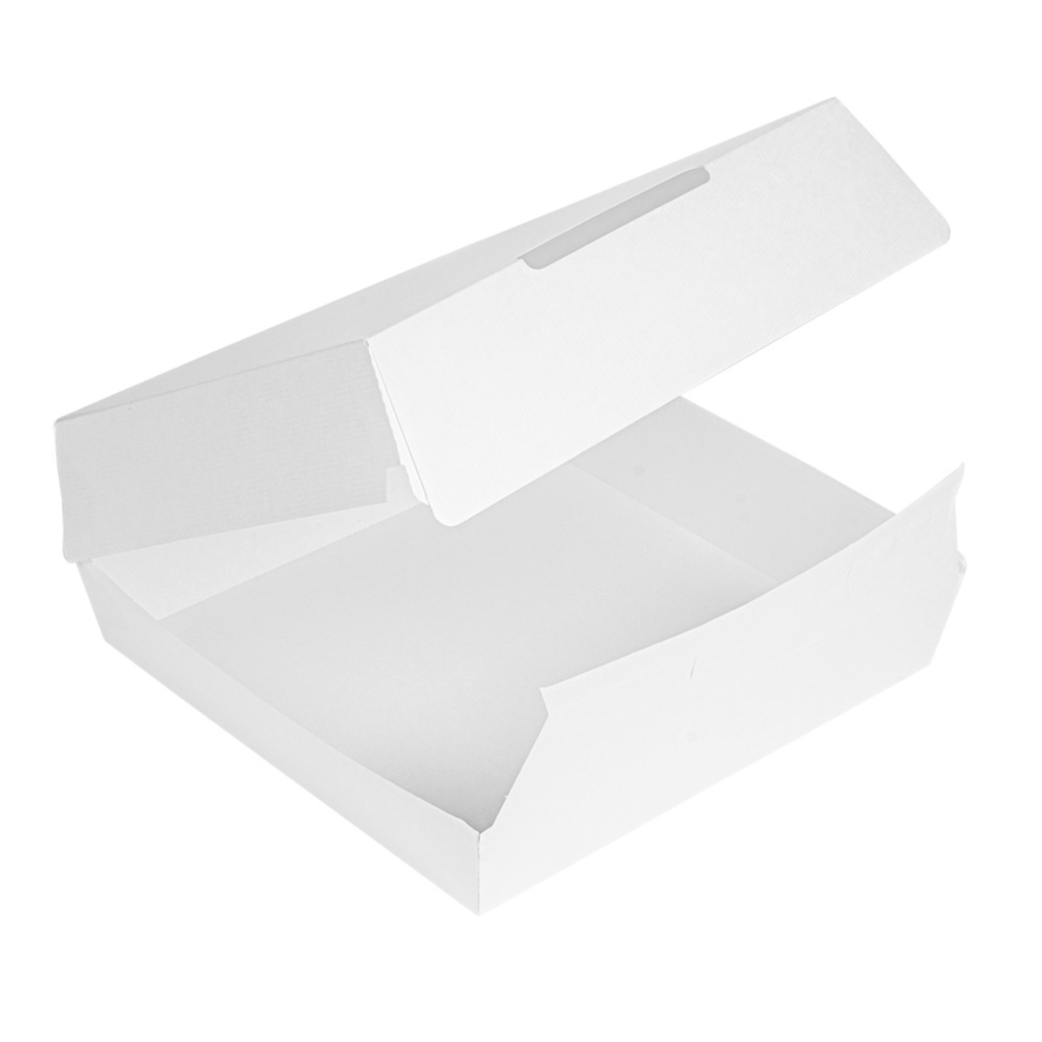 Boîte repas 24x24x9 cm blanche - ProSaveurs