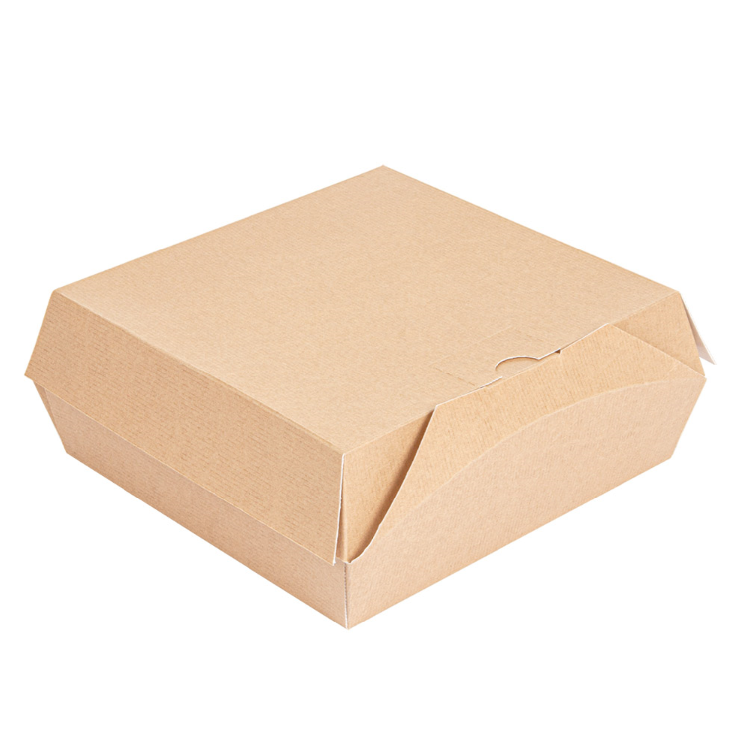 Boîte repas 21x21x8 cm kraft fermeture Paperlock par 300