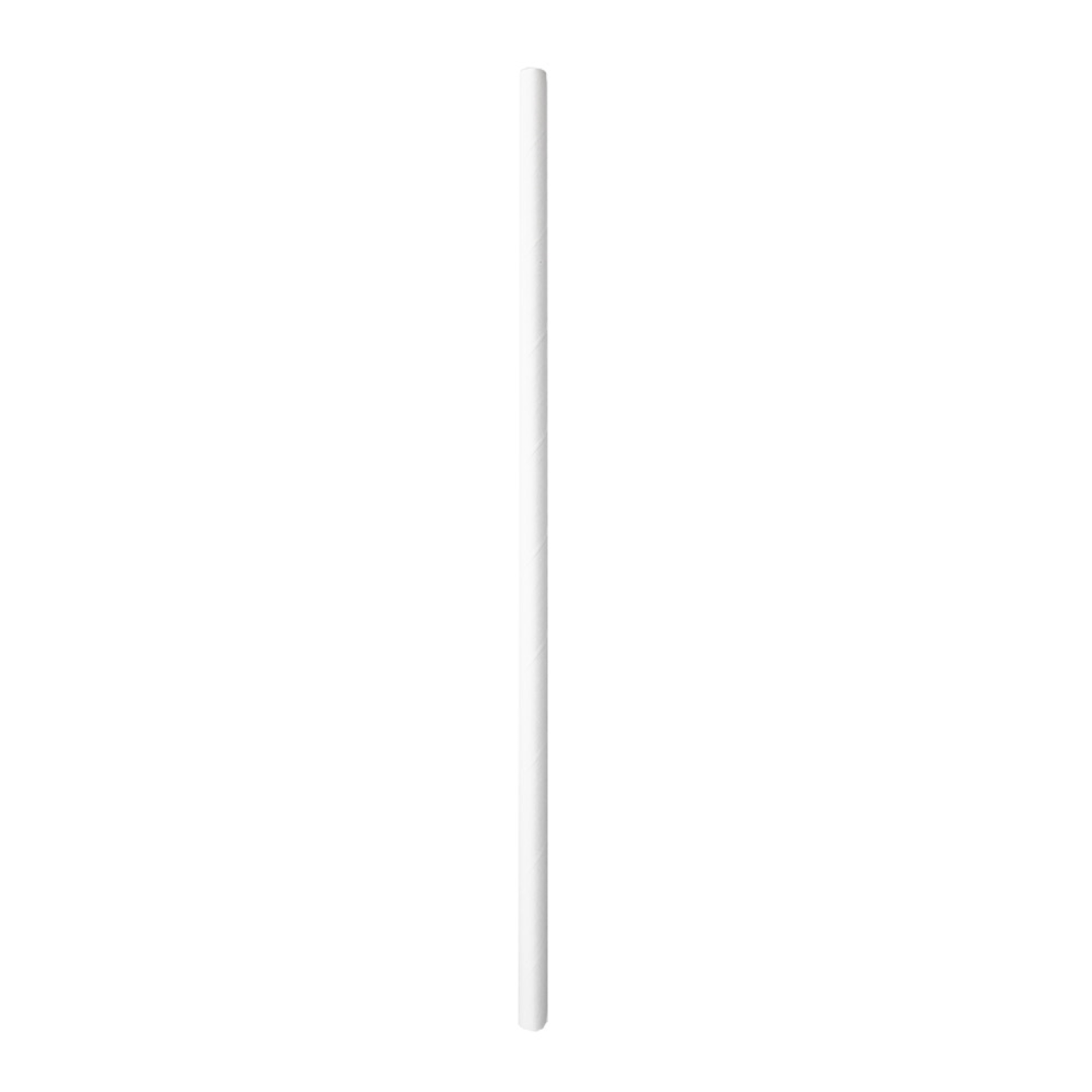 Paille en papier blanche 20 cm diam 0.6 cm emballée individuellement - ProSaveurs