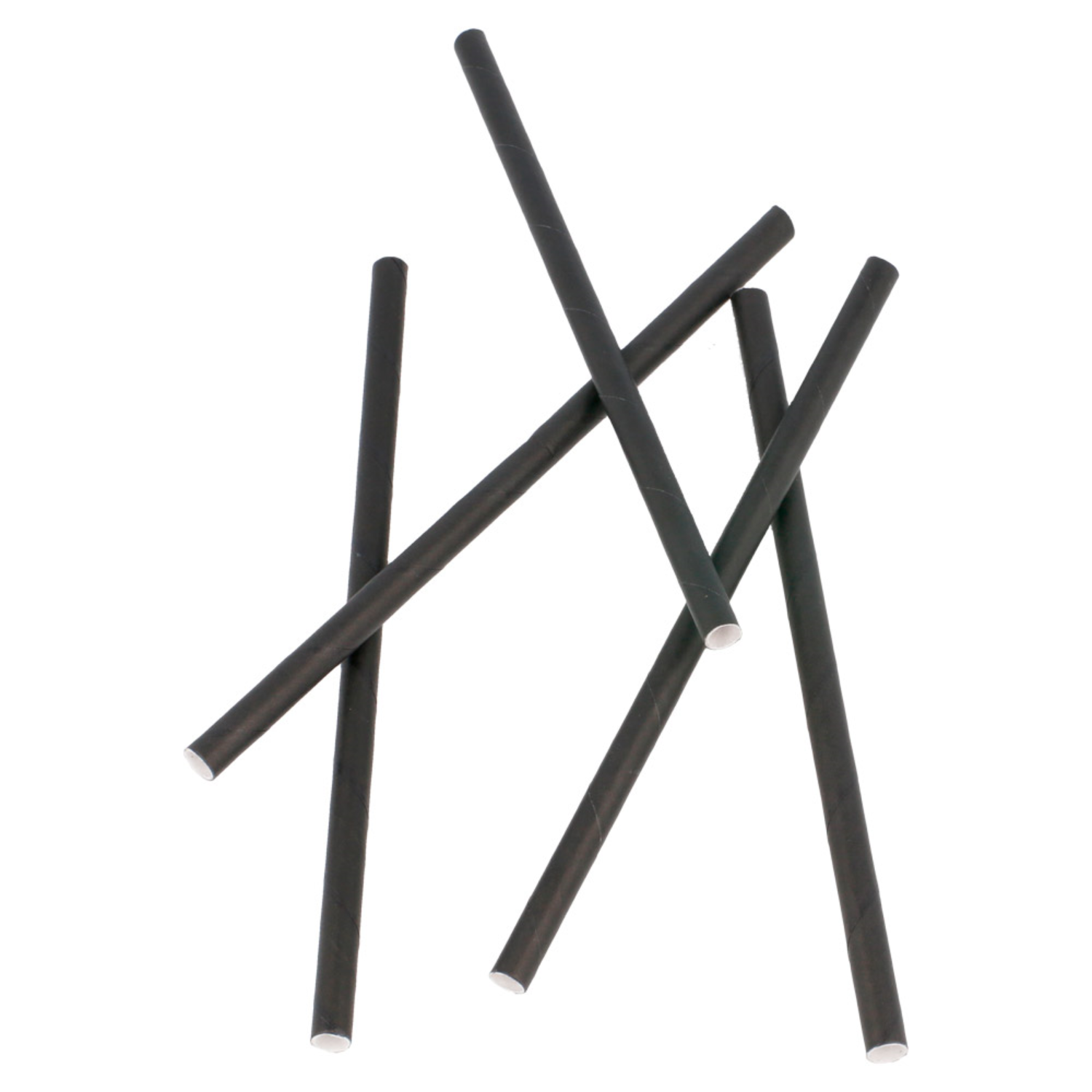 Pailles en papier noire 14 cm diam 0.6 cm par 3000 - ProSaveurs