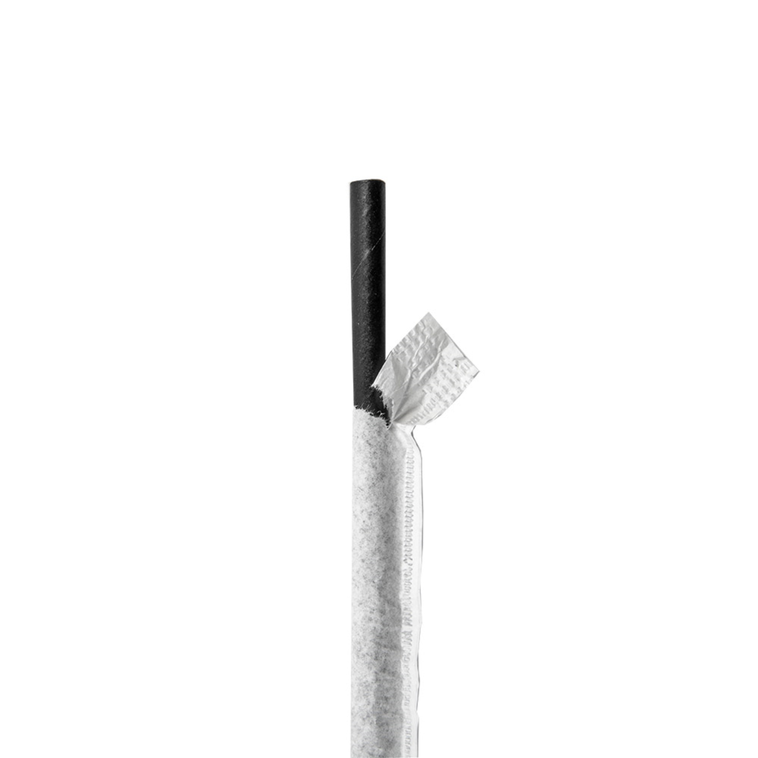 Pailles en papier noire 20 cm diam 0.6 cm emballée individuellement - ProSaveurs