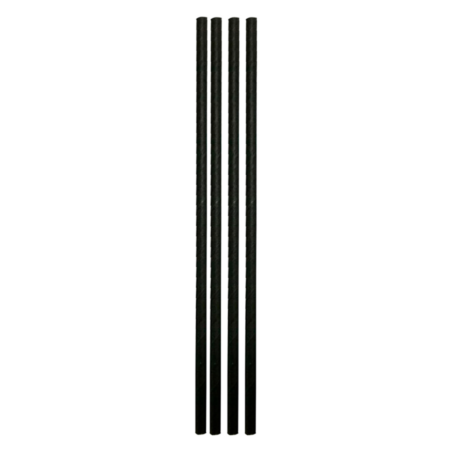 Paille en papier noire 25 cm diam 0.6 cm par 3000