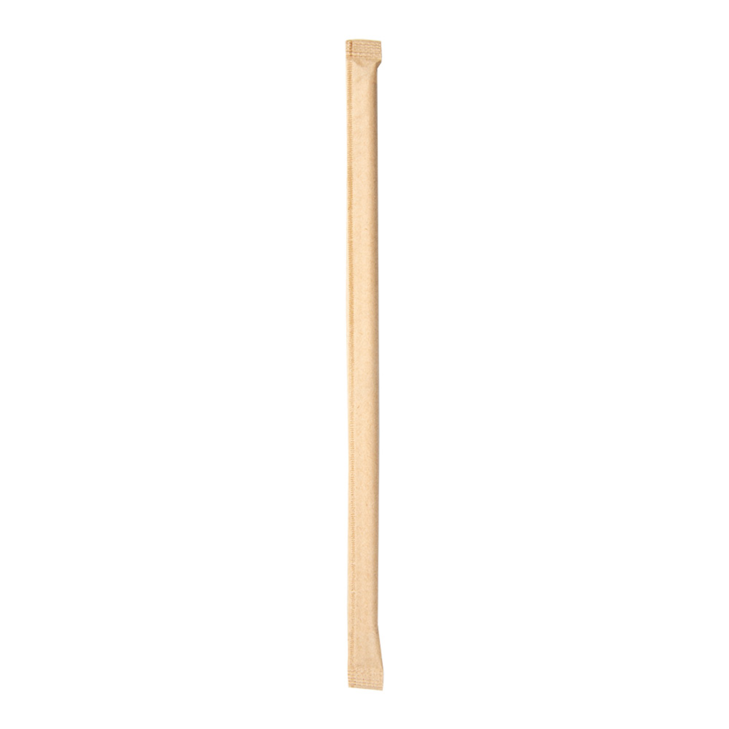 Paille en papier naturel 20 cm diam 0.6 cm emballée individuellement par 3000