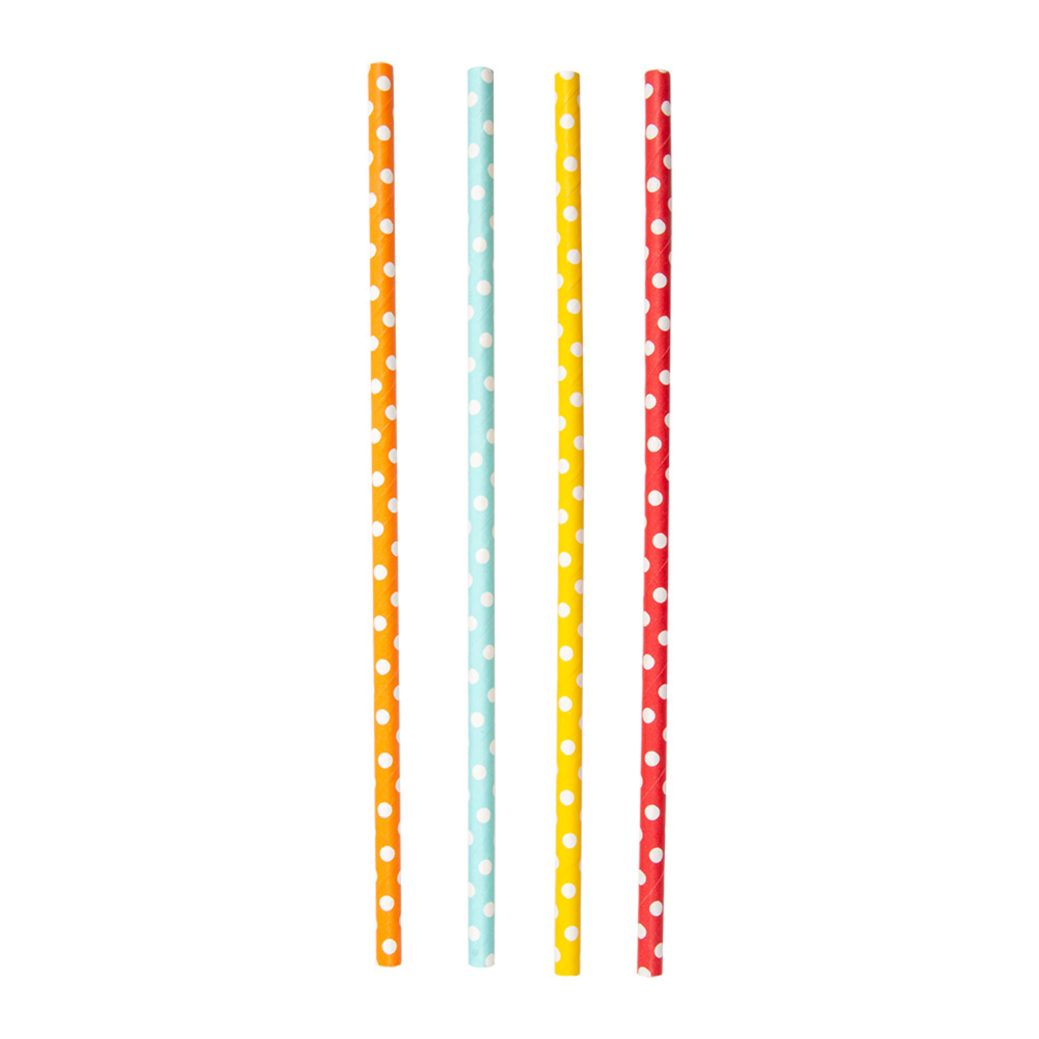 Paille en papier motifs petits pois 21 cm diam 0.6 cm par 3000
