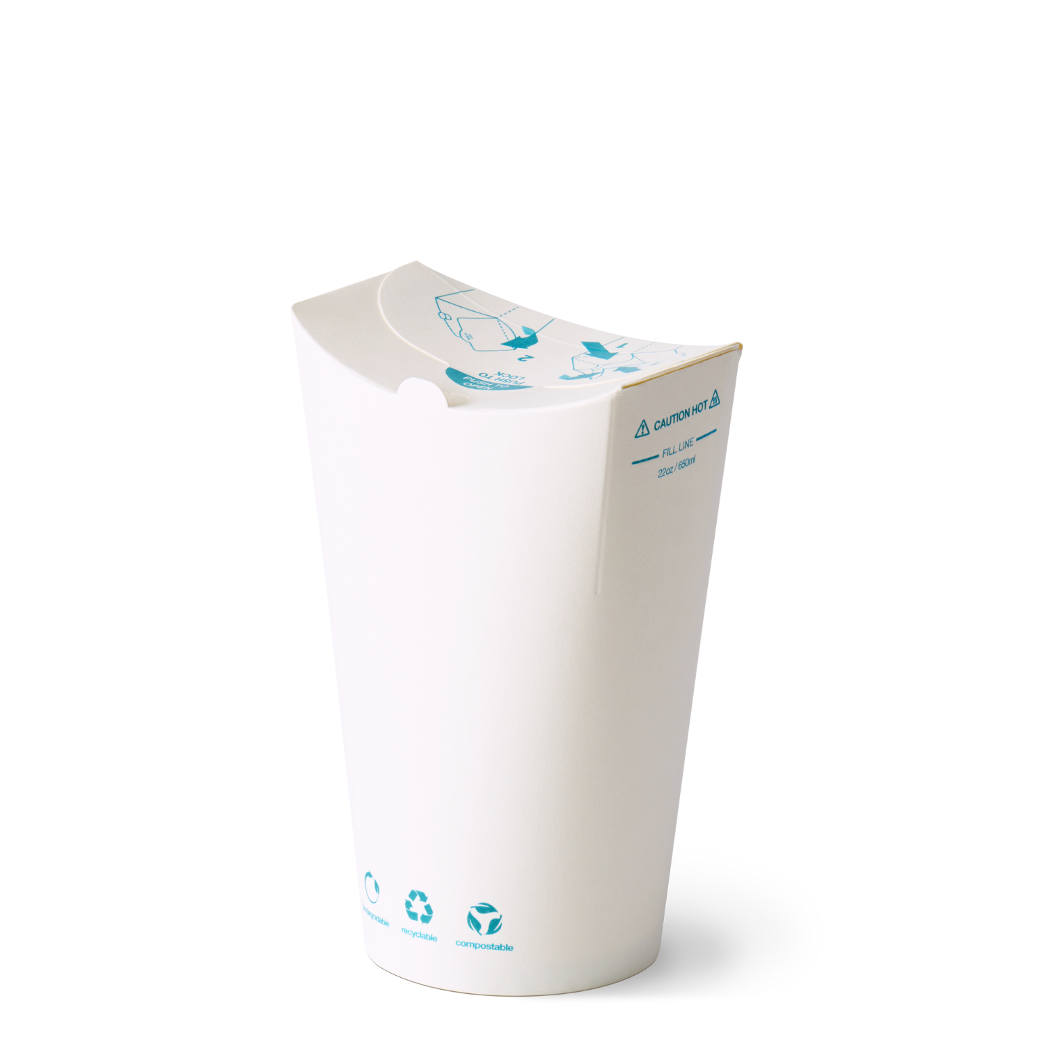Gobelet carton tout-en-un 22oz par 800