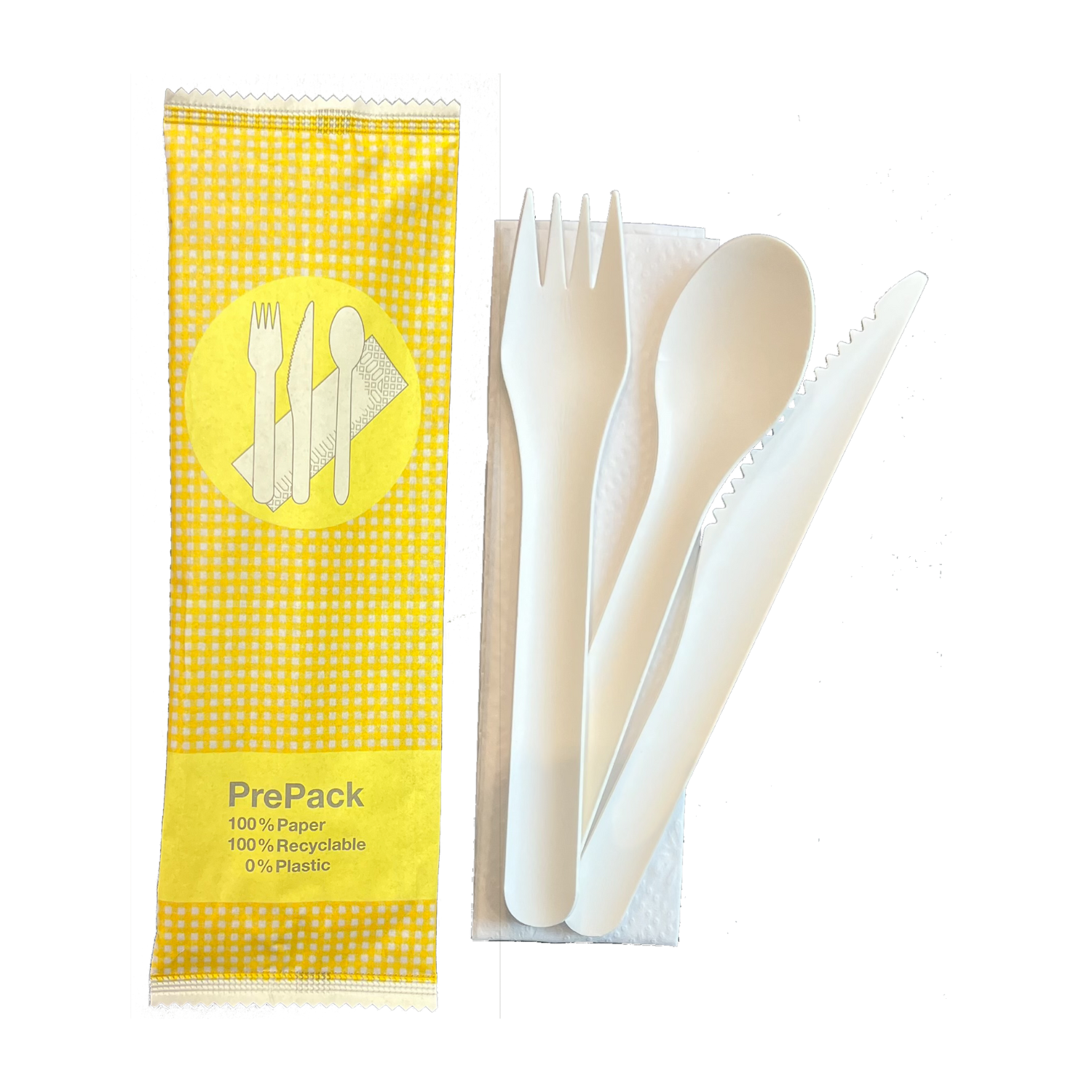 Kit couverts en papier 4 en 1 motif Pic Nic par 240