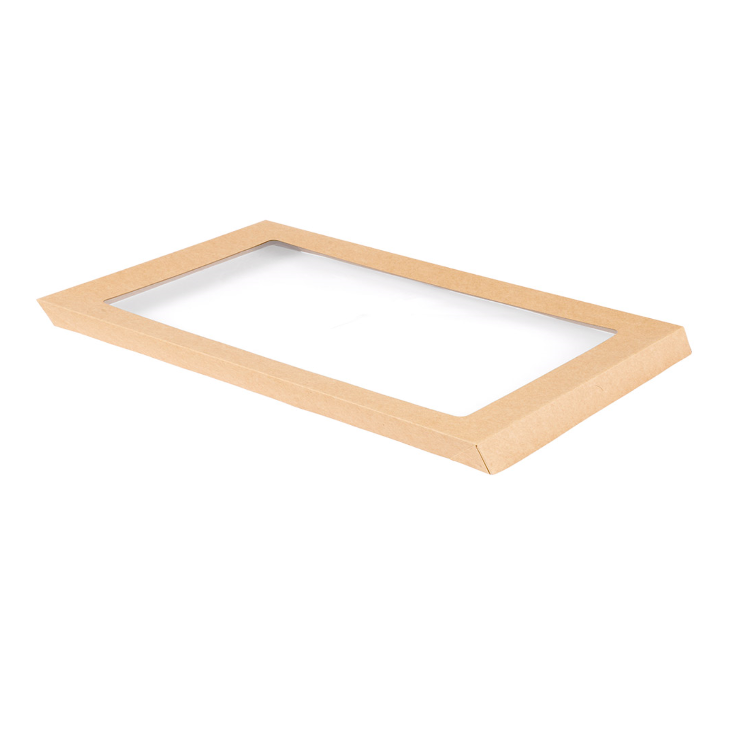 Couvercle avec fenêtre pour boite traiteur kraft L par 50 - ProSaveurs