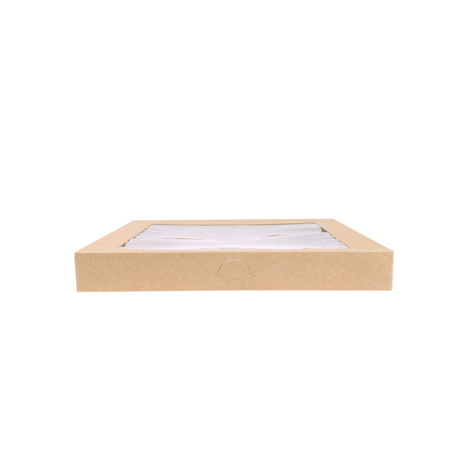 Couvercle avec fenêtre pour boite kraft S - ProSaveurs