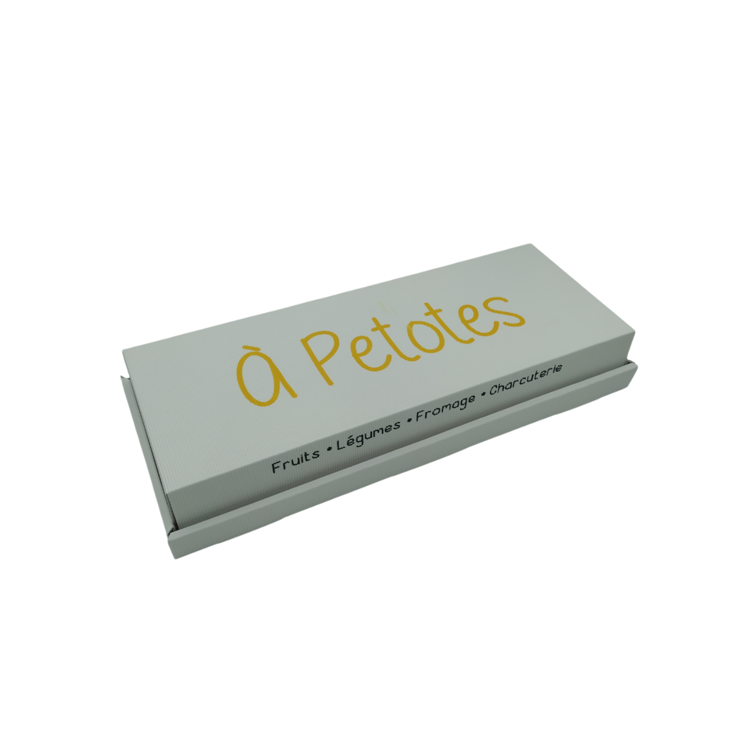 300 plateaux cocktail 15x40 cm cannelure apparente blanche personnalisables