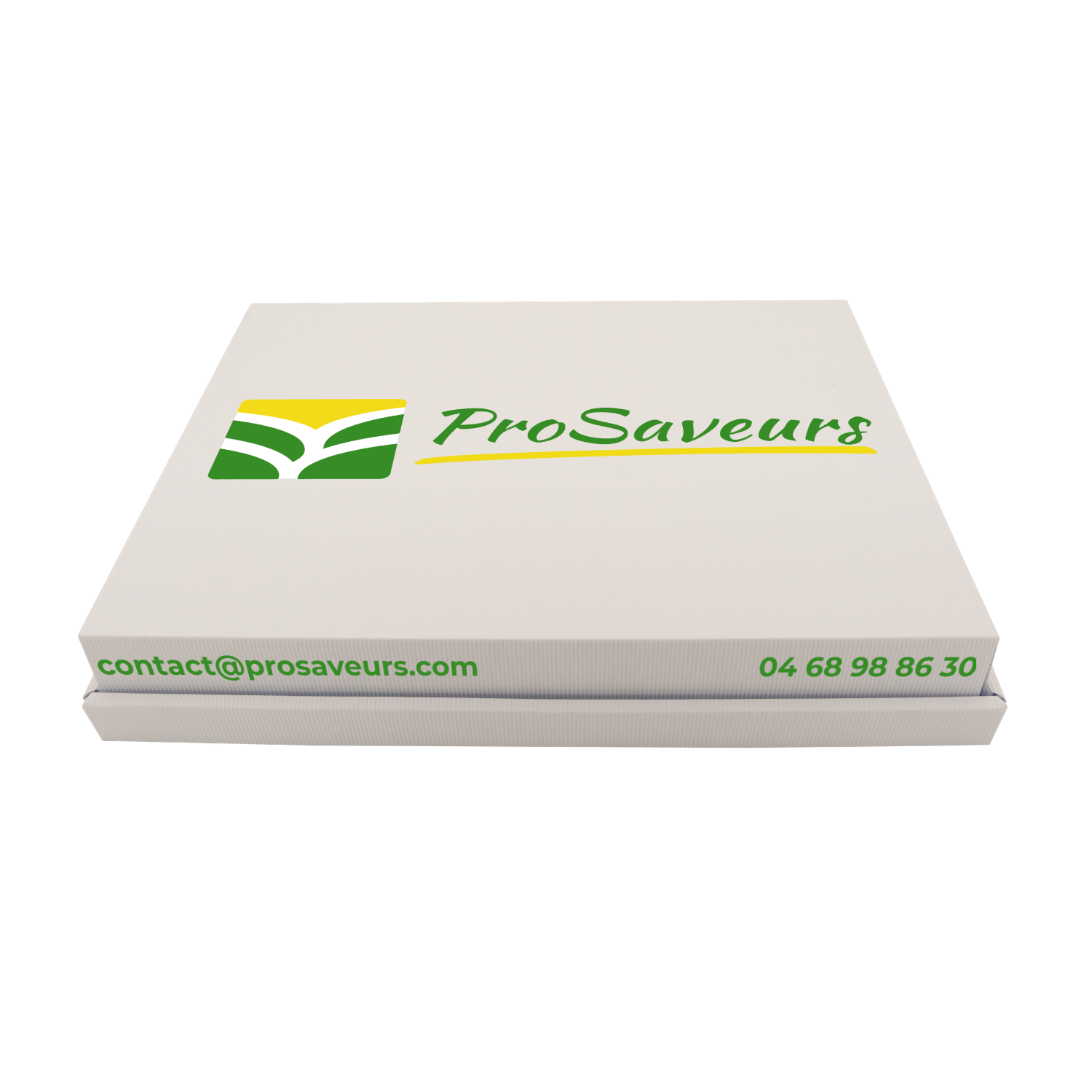 Plateau-repas écologique 300x400 mm en cannelure apparente blanche - fermé - ProSaveurs.com (2)