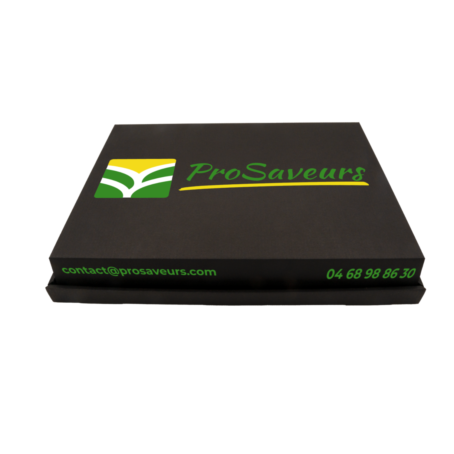 100 coffrets 30x40 cm noir lisse personnalisables