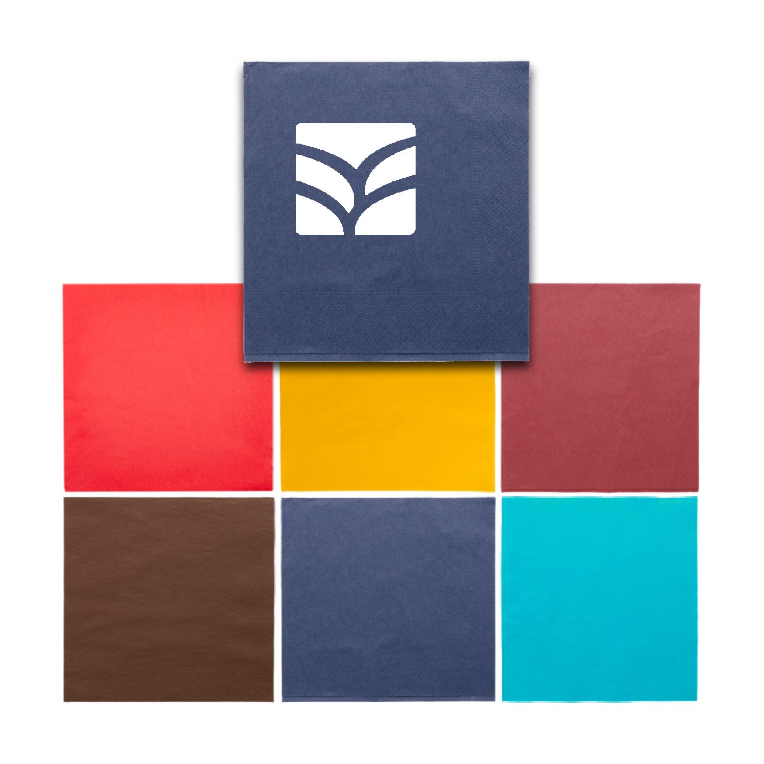 Serviette papier personnalisée couleurs vives 2 plis 39x39 cm