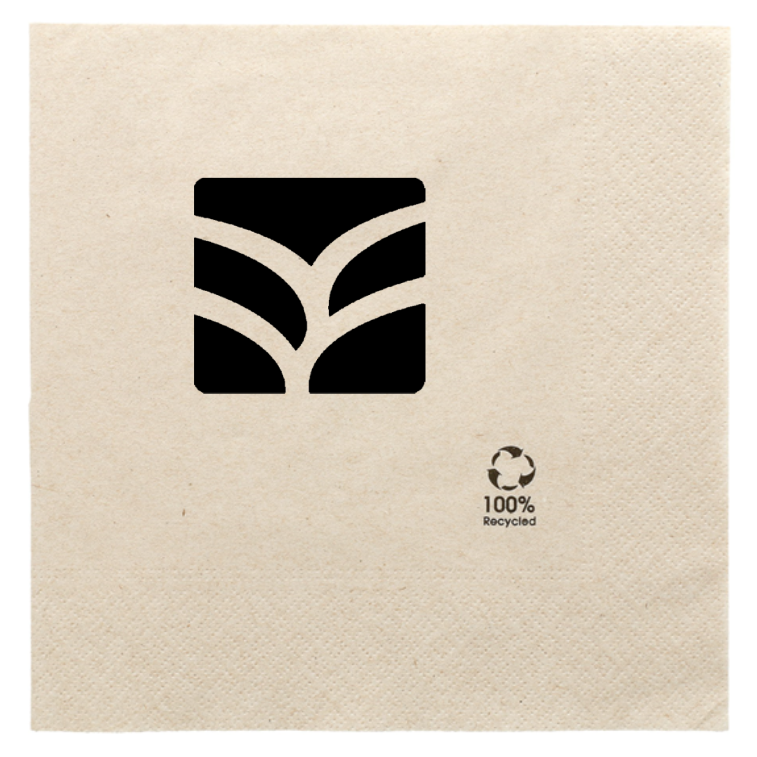 Serviette papier personnalisée kraft 2 plis 39x39 cm