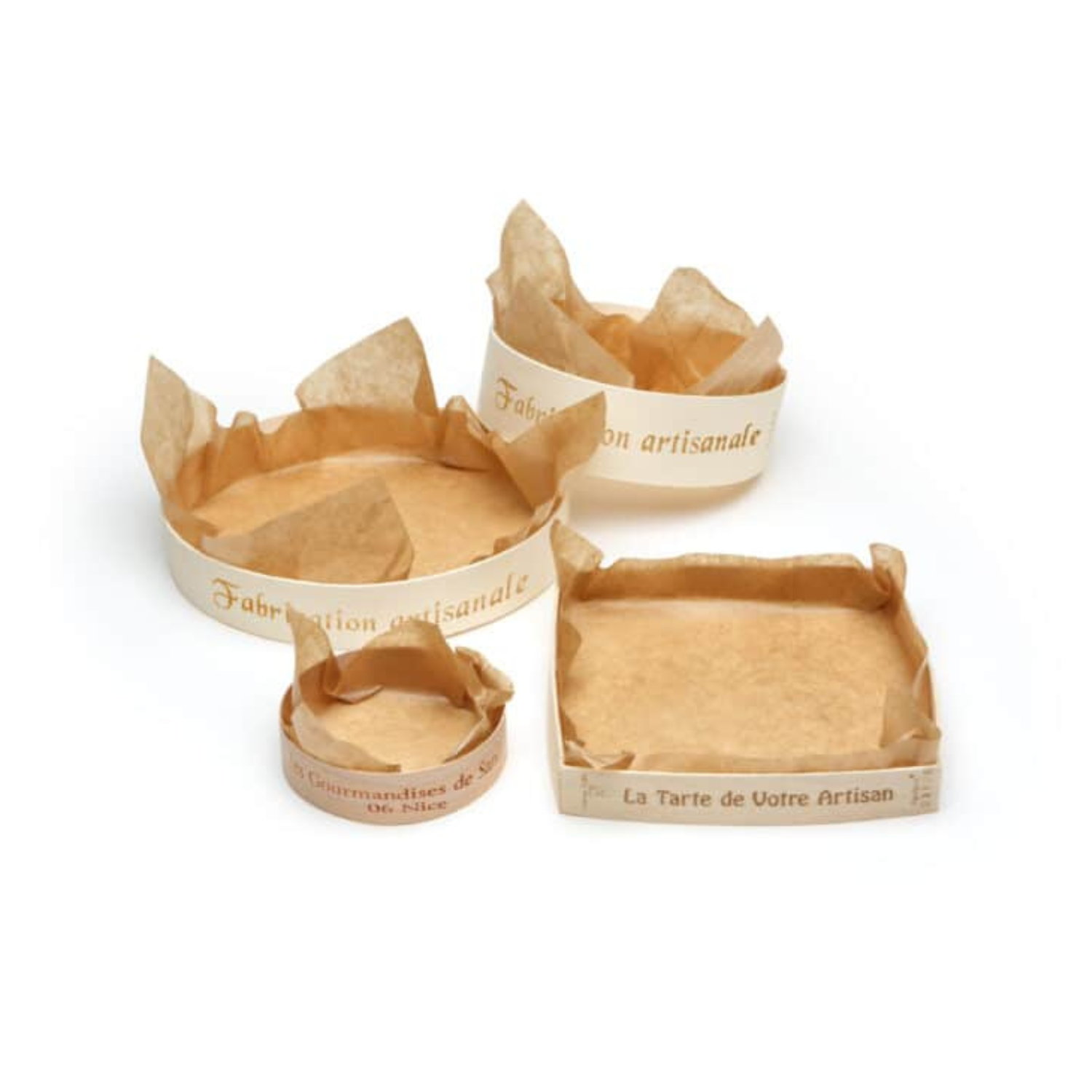 Caissettes en papier siliconé pour cercle à tarte 16x2.5 par 100