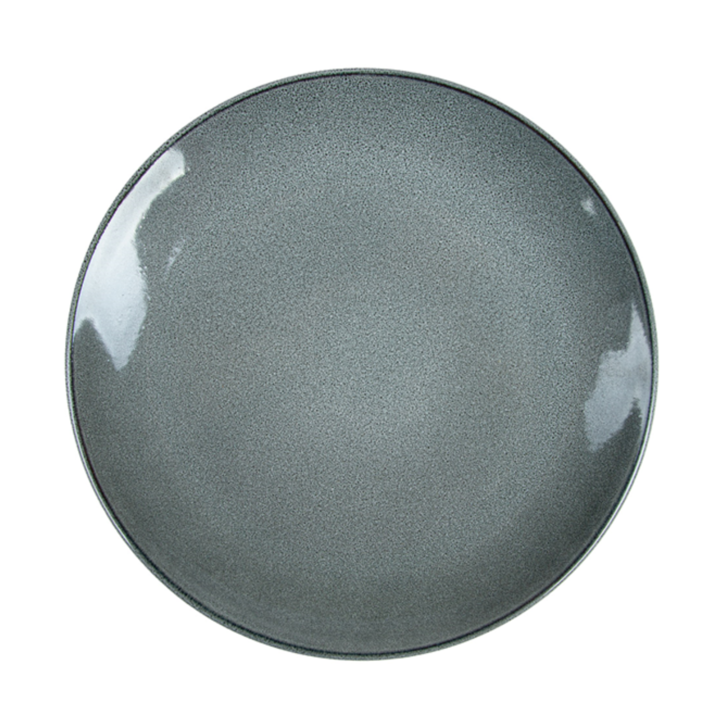 Assiette ronde en grès gris vert 27 cm par 6 - Vaisselle en grès - ProSaveurs