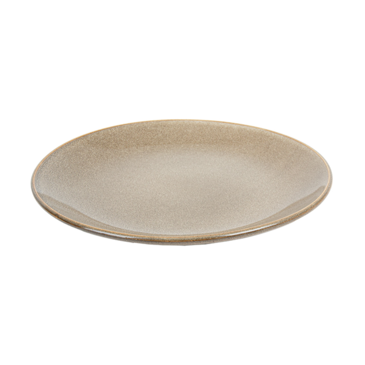 Assiette plate ronde en grès terre 27 cm par 6