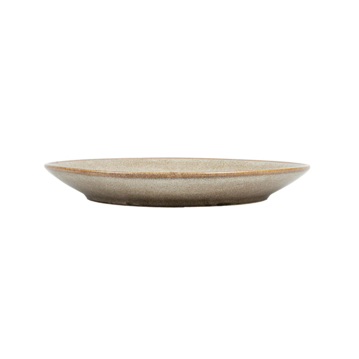 Assiette ronde en grès terre diamètre 21 cm - Vaisselle en grès - ProSaveurs