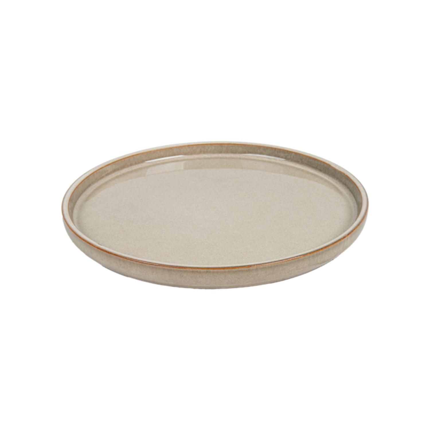 Assiette ronde en grès beige 21 cm - Vaisselle en grès - ProSaveurs