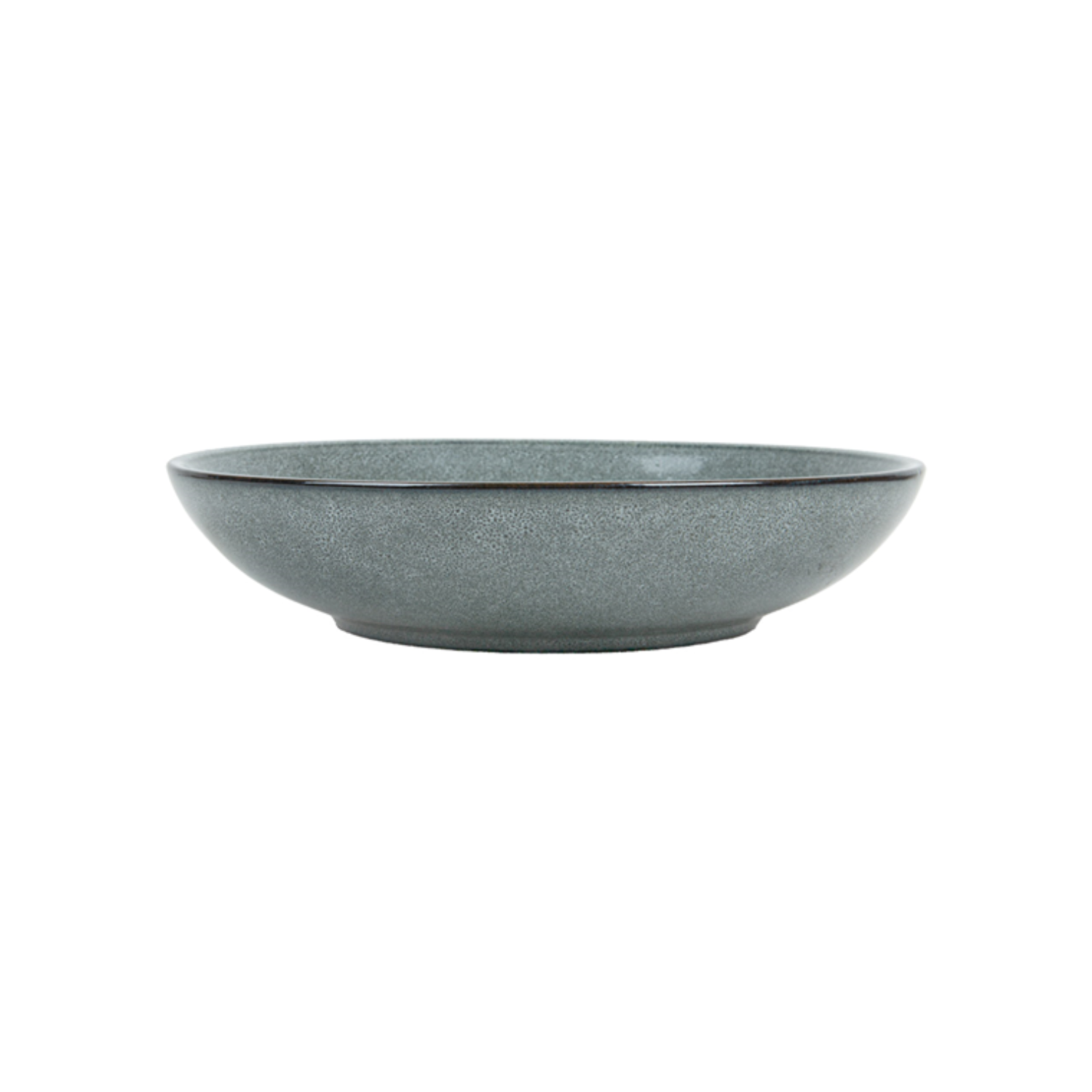 Assiette creuse en grès gris vert diamètre 20 cm - Vaisselle en grès - ProSaveurs
