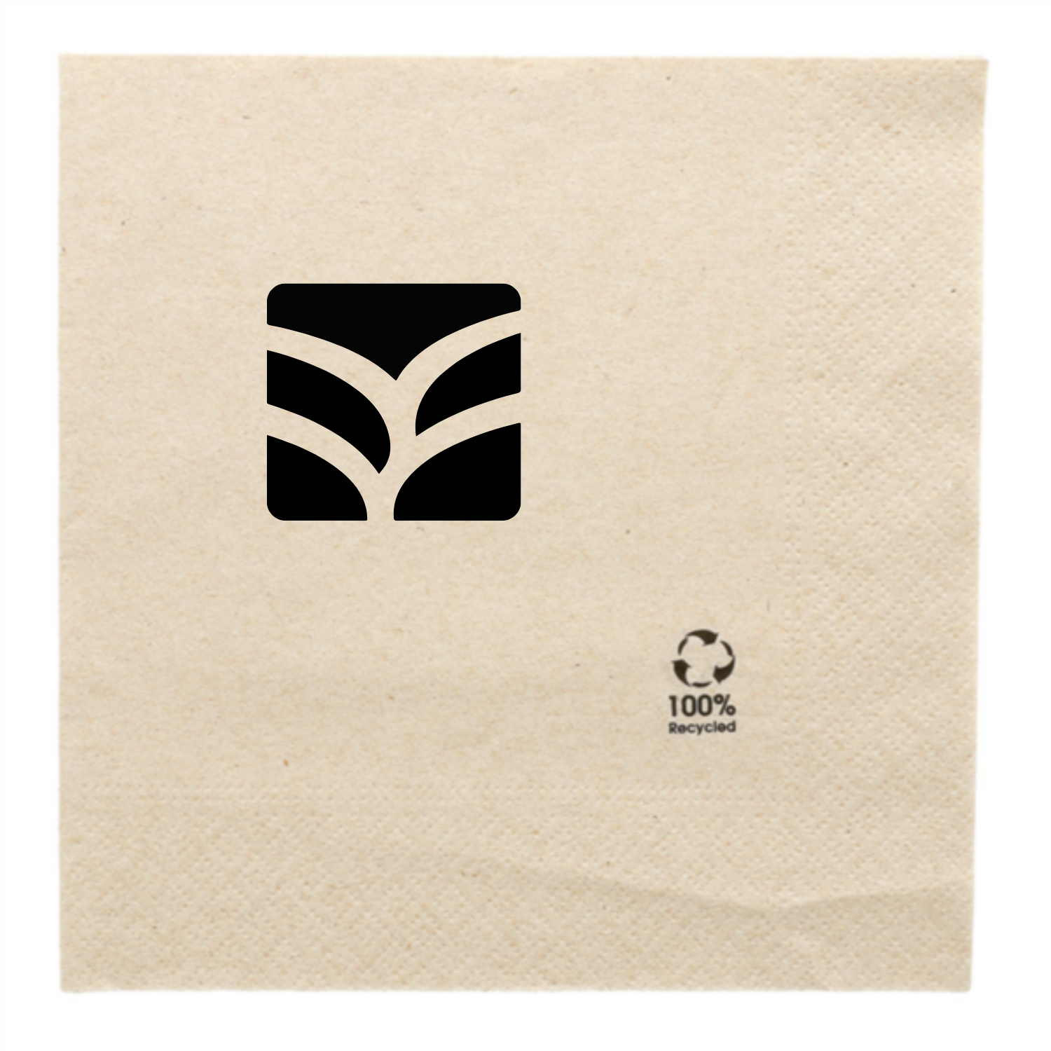 Serviette papier recyclé personnalisée 2 plis 20x20 cm