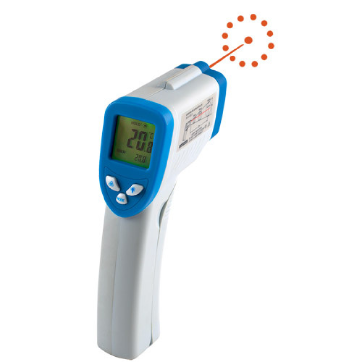 Thermomètre infrarouge laser circulaire 12 points